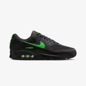 Nike | AIR MAX 90 { ANTHRACITE/GREEN STRIKE-BLACK Athletic Fit Reinforced Seams