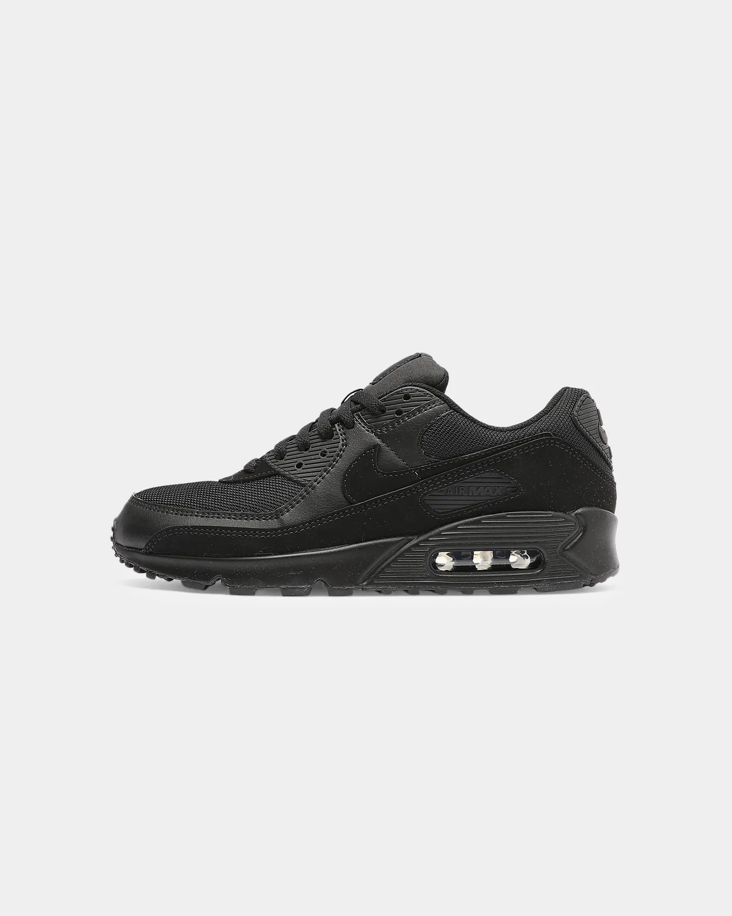 Nike Air Max 90 Black/Black Canvas Cool Comfort Ankle