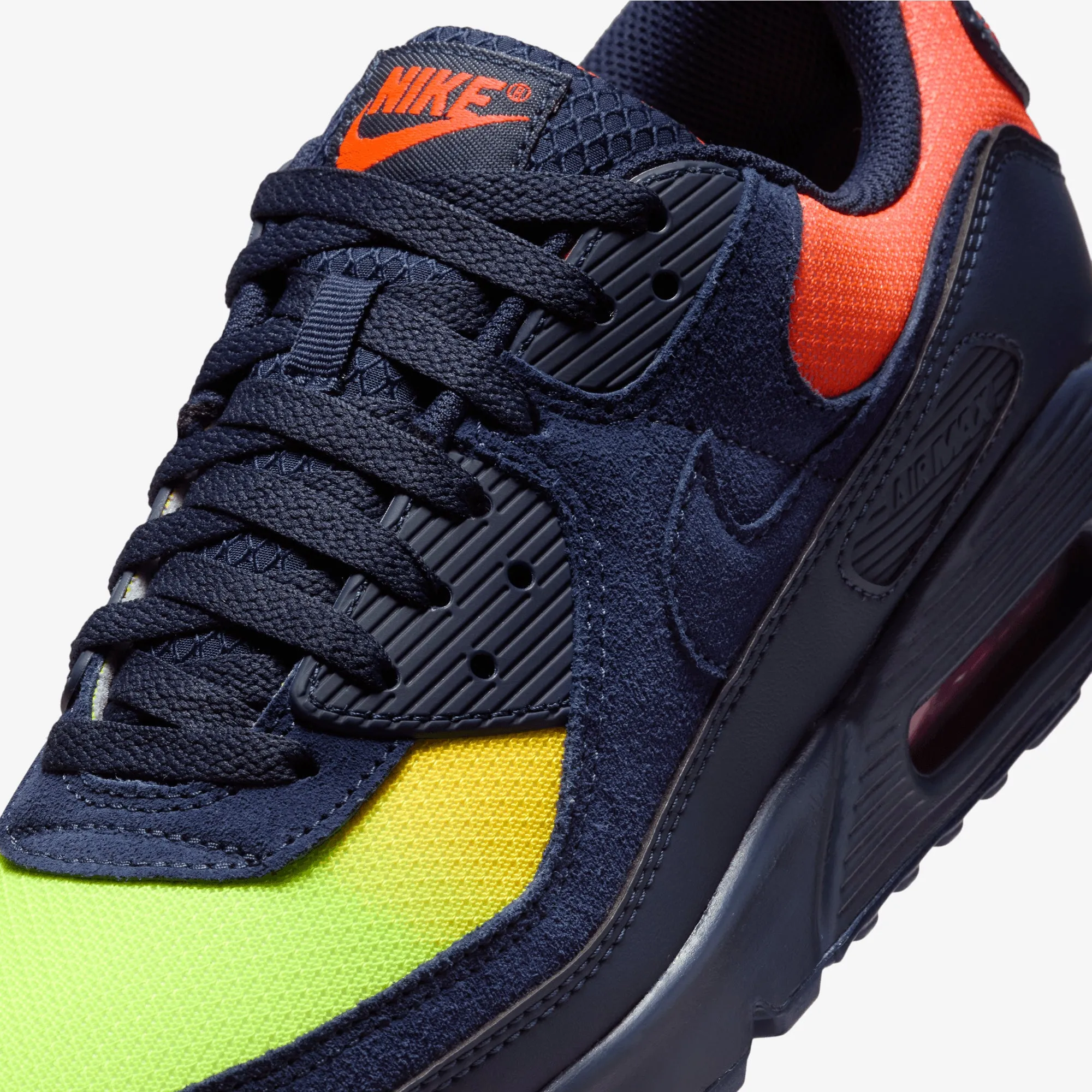 Smooth Control Nike | AIR MAX 90 { LEMON VENOM/BLACKENED BLUE-HYPER CRIMSON