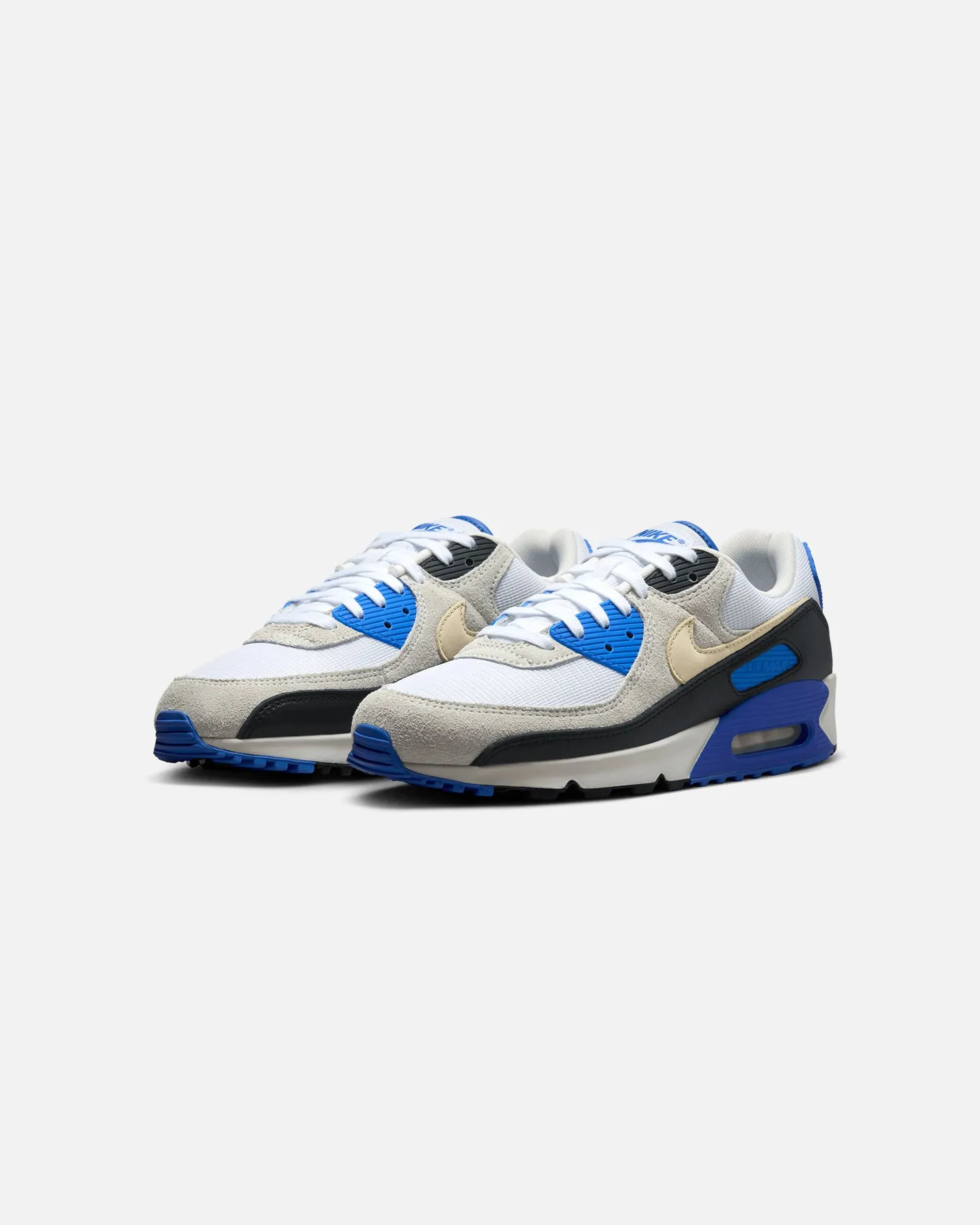 Heart Glow Strong Step Nike Air Max 90 Premium White/Khaki-Racer Blue