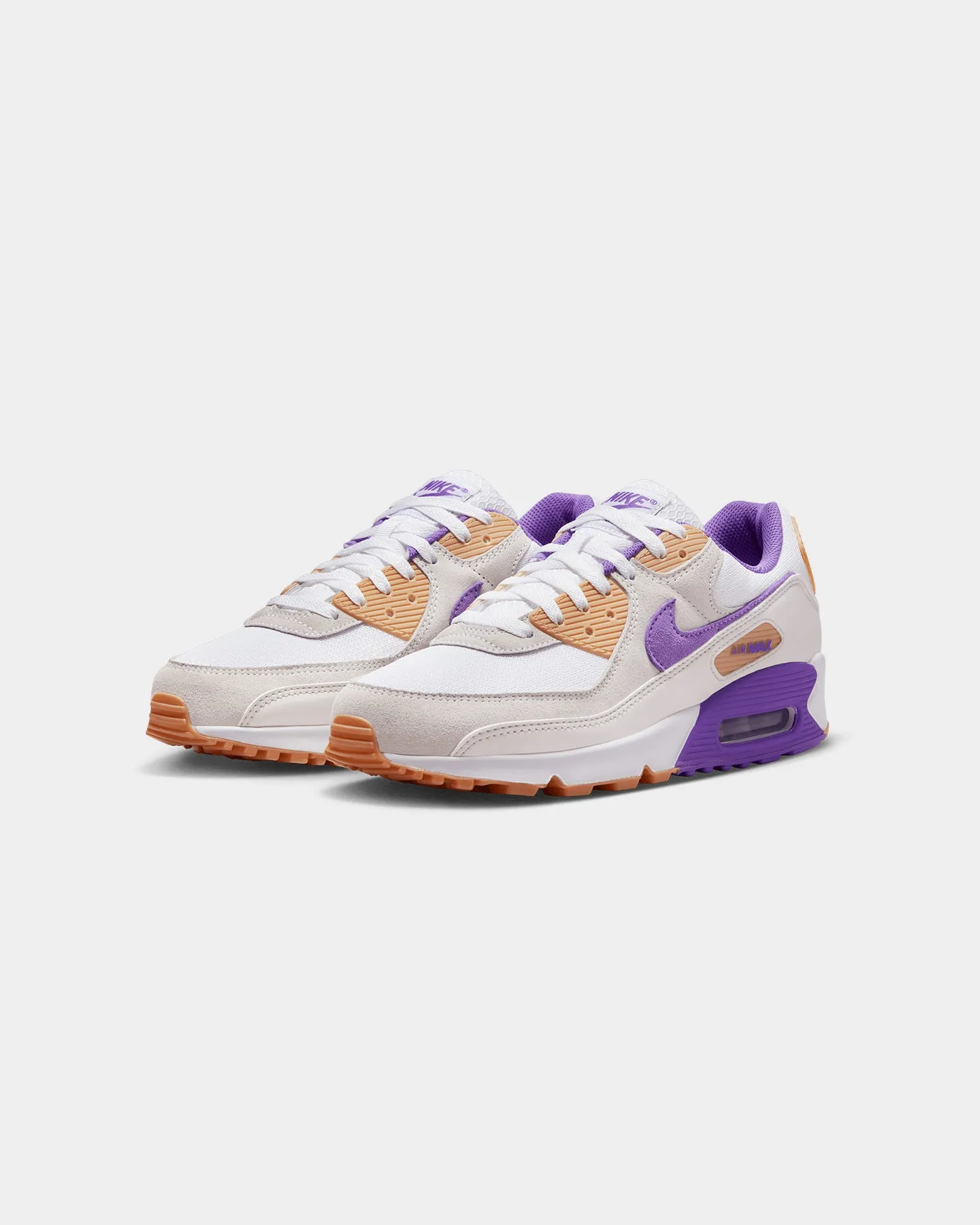 Nike Air Max 90 "Purple Gum" White/Action Grape Cushioned Base Work Commute