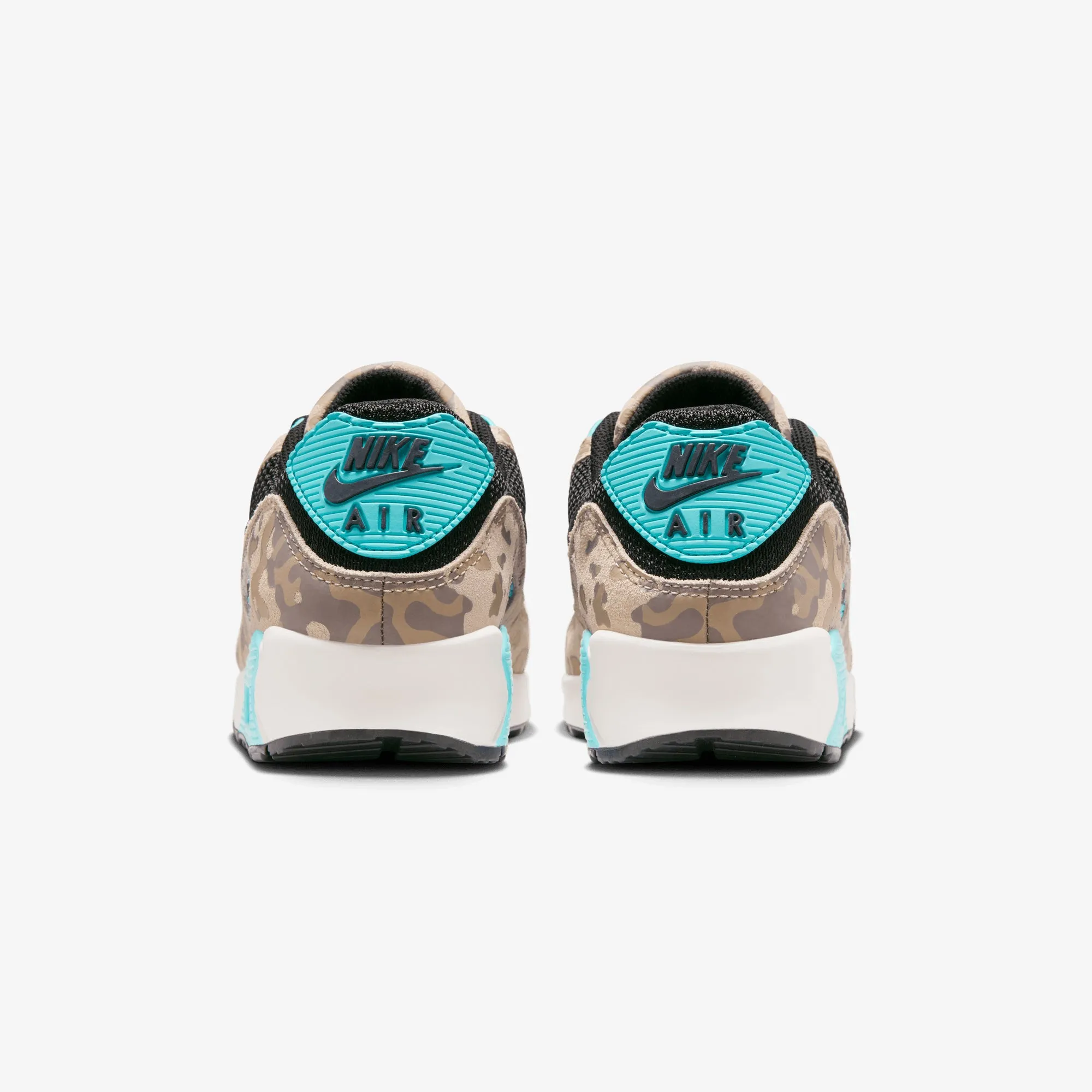 Nike | AIR MAX 90 { SANDDRIFT/BLACK-AURORA GREEN-KHAKI Stacked Heel