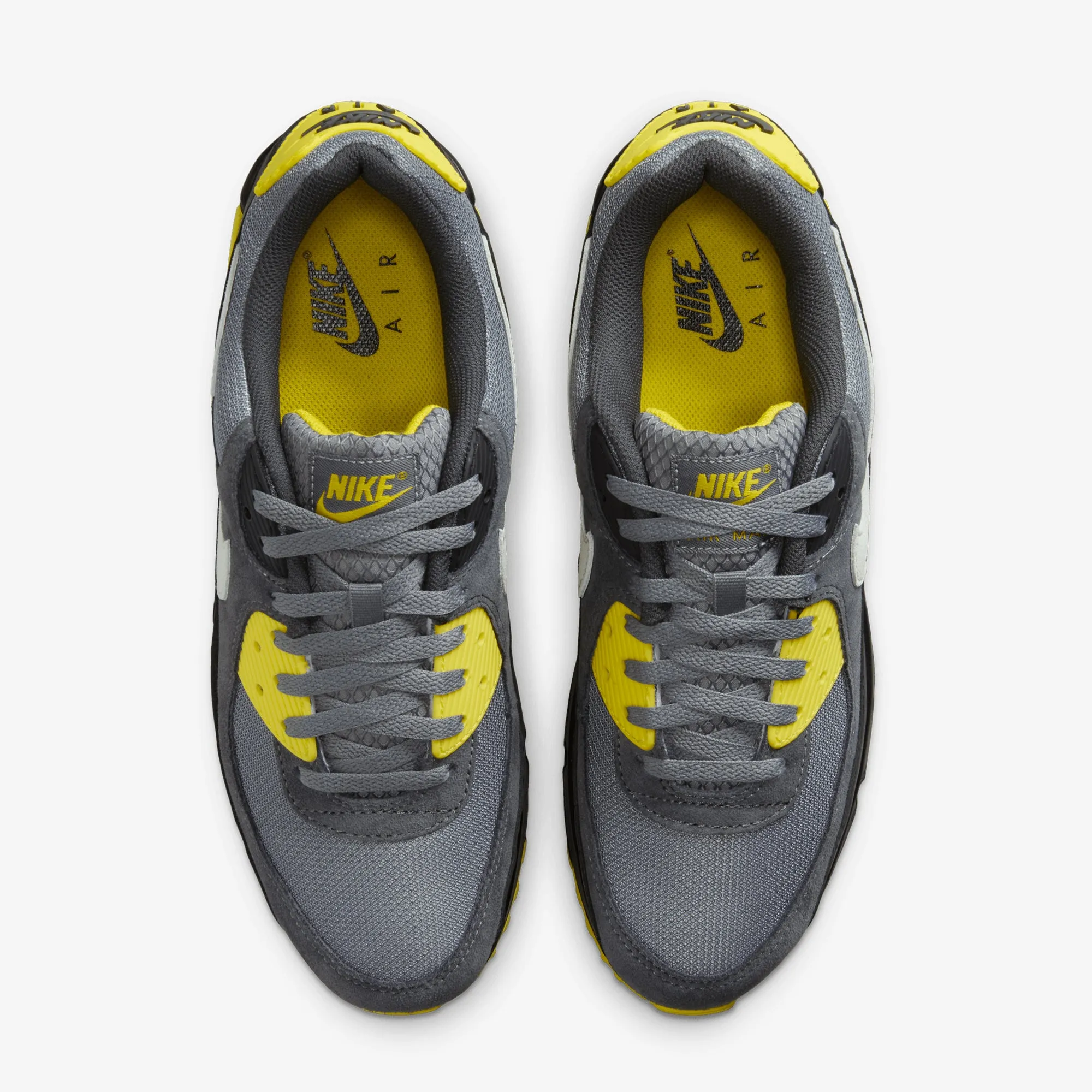 Nike | AIR MAX 90 { SMOKE GREY/LIGHT SILVER-LIGHTENING Smooth Landing