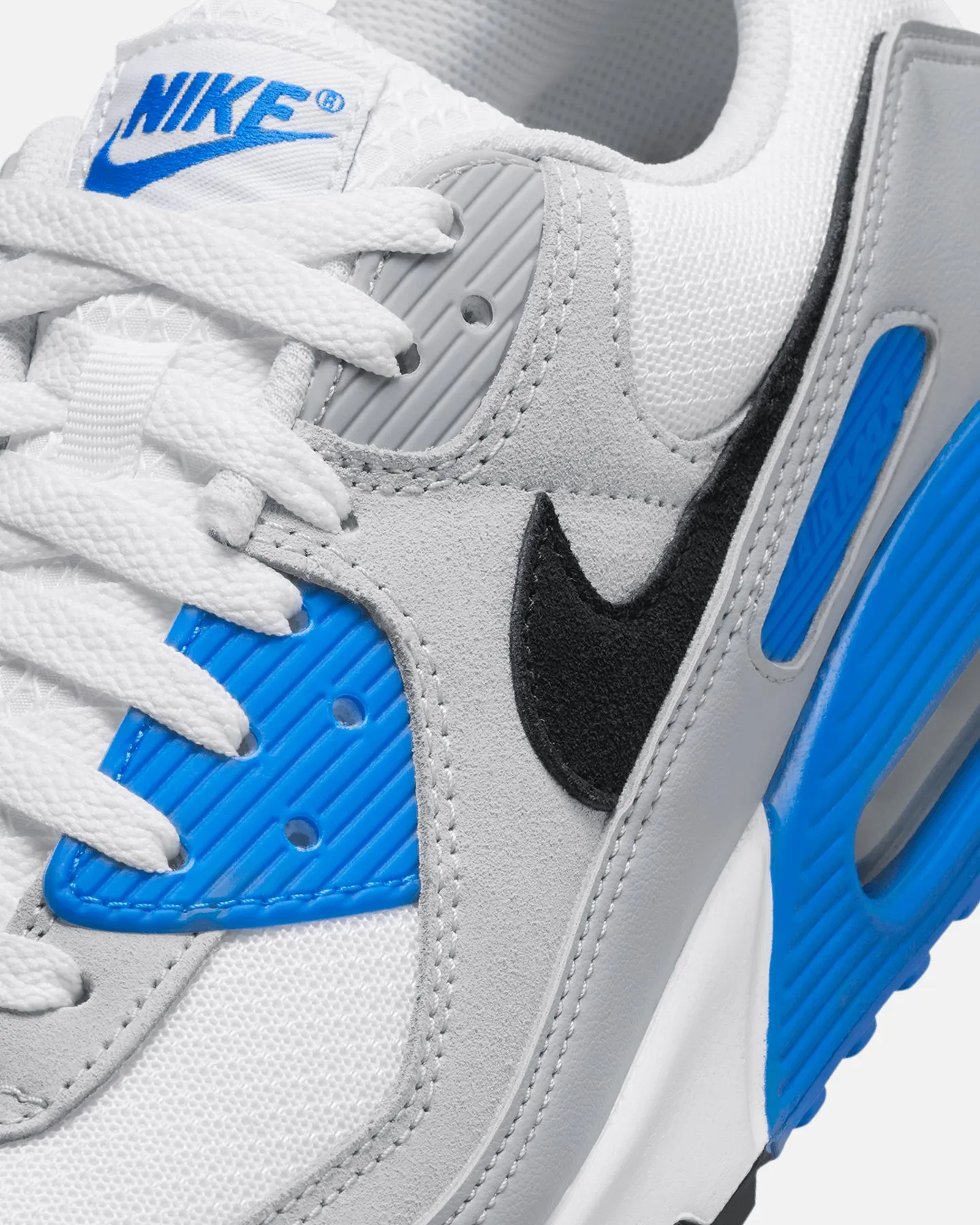 Nike Air Max 90 White/Black Photo Blue Comfort Platform Comfort