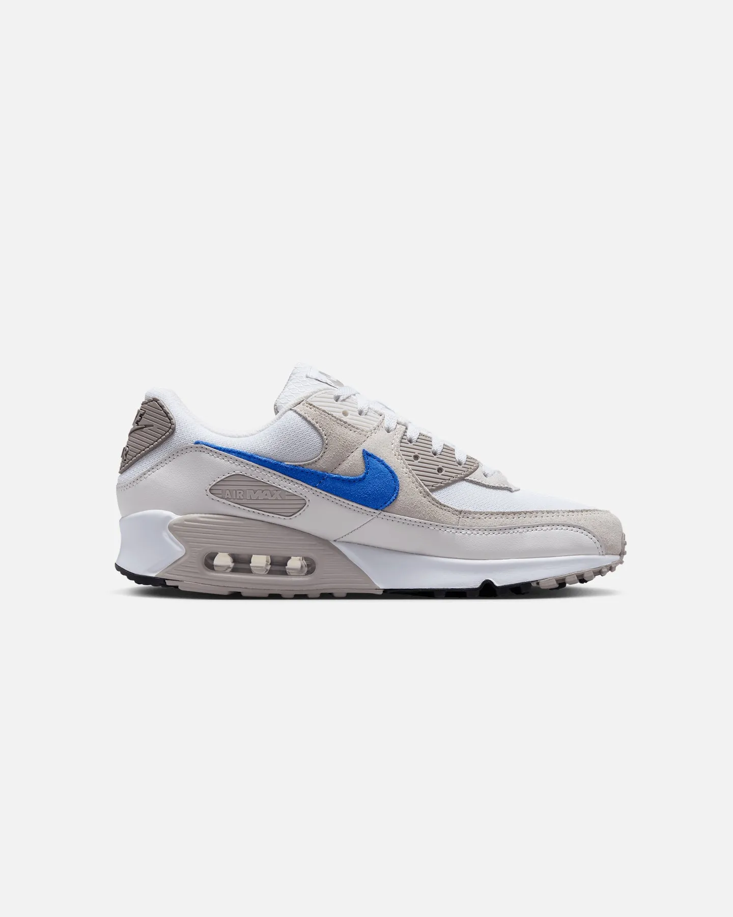 Nike Air Max 90 White/Blue orthopedic mesh construction