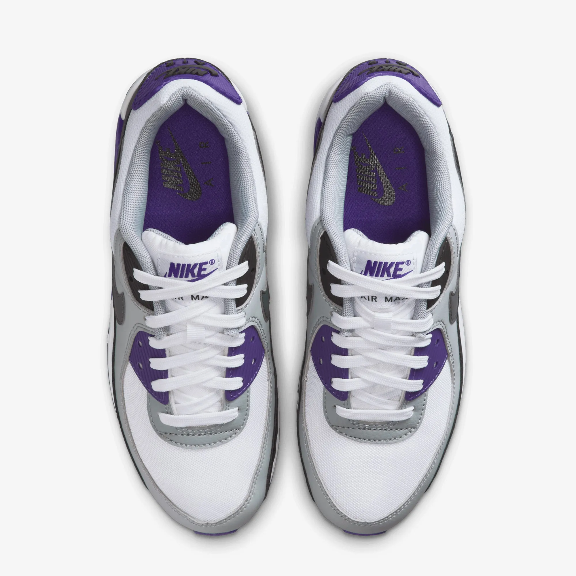 Nike | AIR MAX 90 { WHITE/IRON GREY-BLACK-WOLF GREY Outdoor Motion