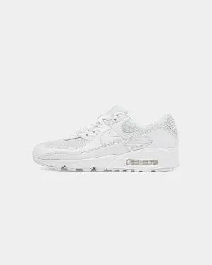 Nike Air Max 90 White/White/Grey Work Life Durable Build Trail Running