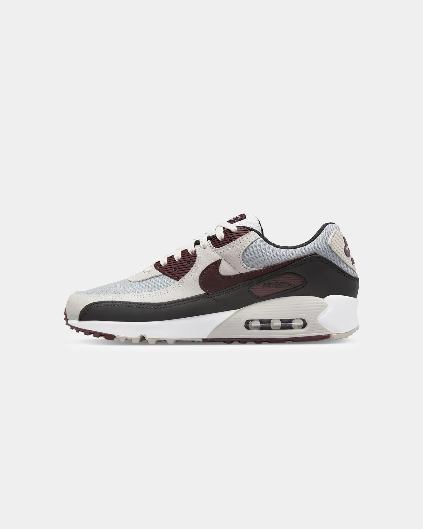 Nike Air Max 90 Wolf Grey/Burgundy Skin Soft