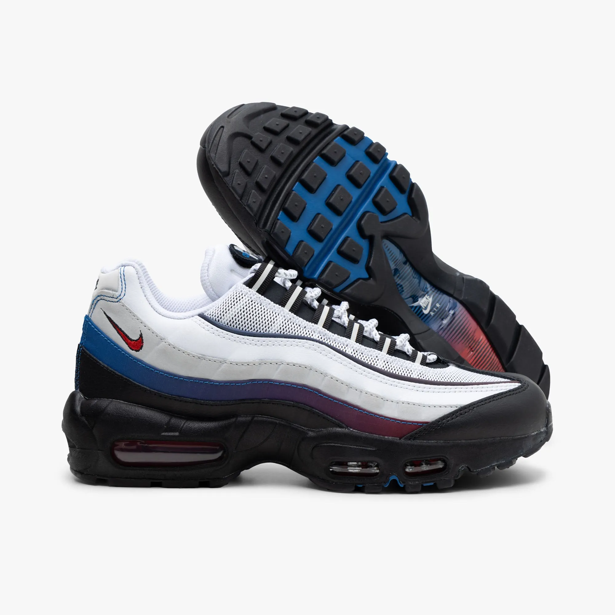 Nike Air Max 95 PRM White / University Red - Blue Jay Galaxy Hike Canvas Soft