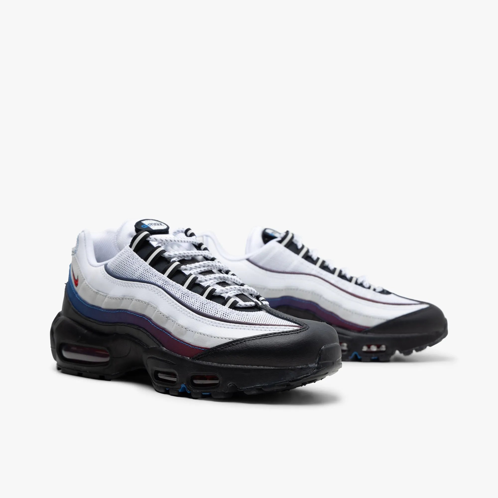 Comfortable Feel Nike Air Max 95 PRM White / University Red - Blue Jay