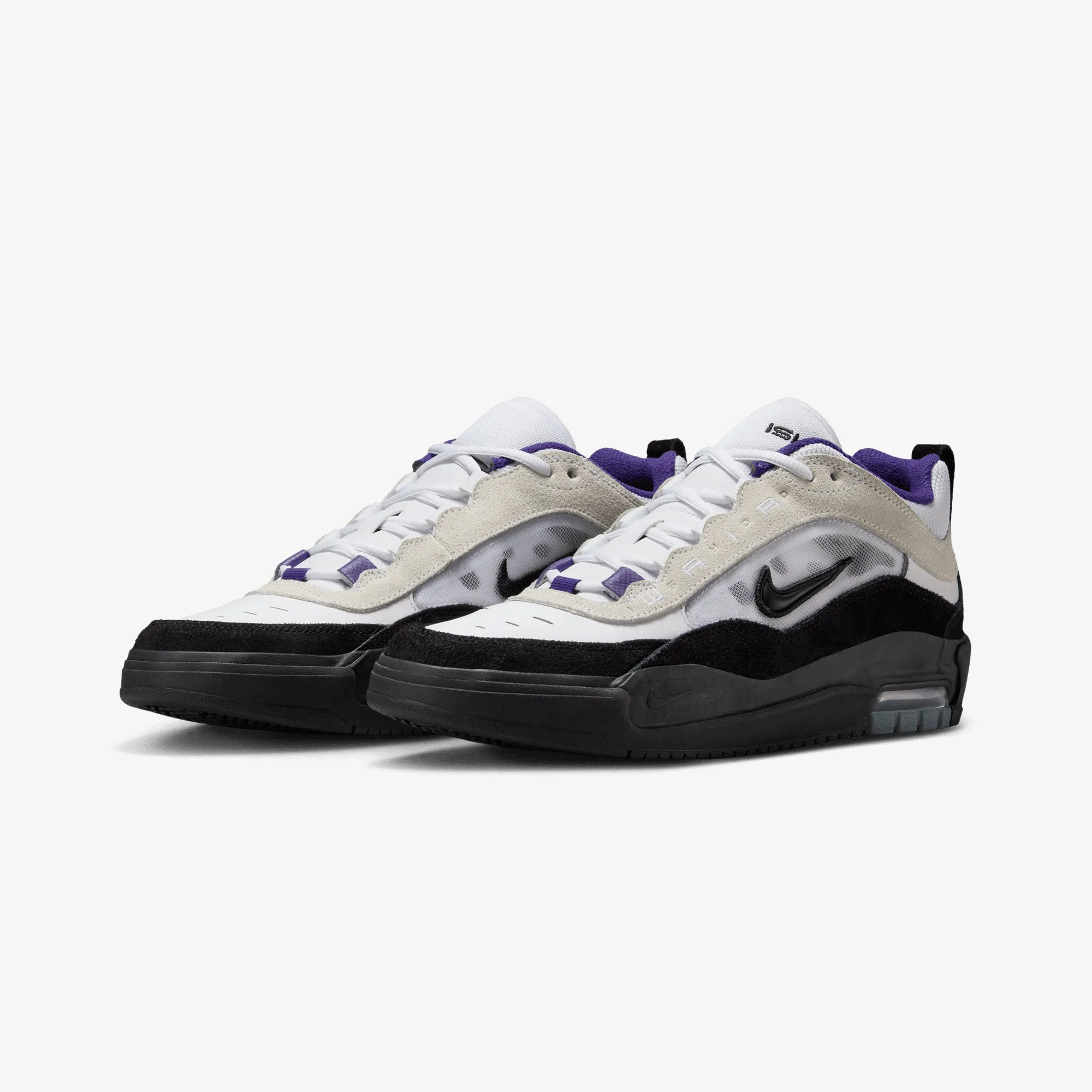 Minimalist Stitching Nike | AIR MAX ISHOD { WHITE/BLACK-COURT PURPLE-BLACK