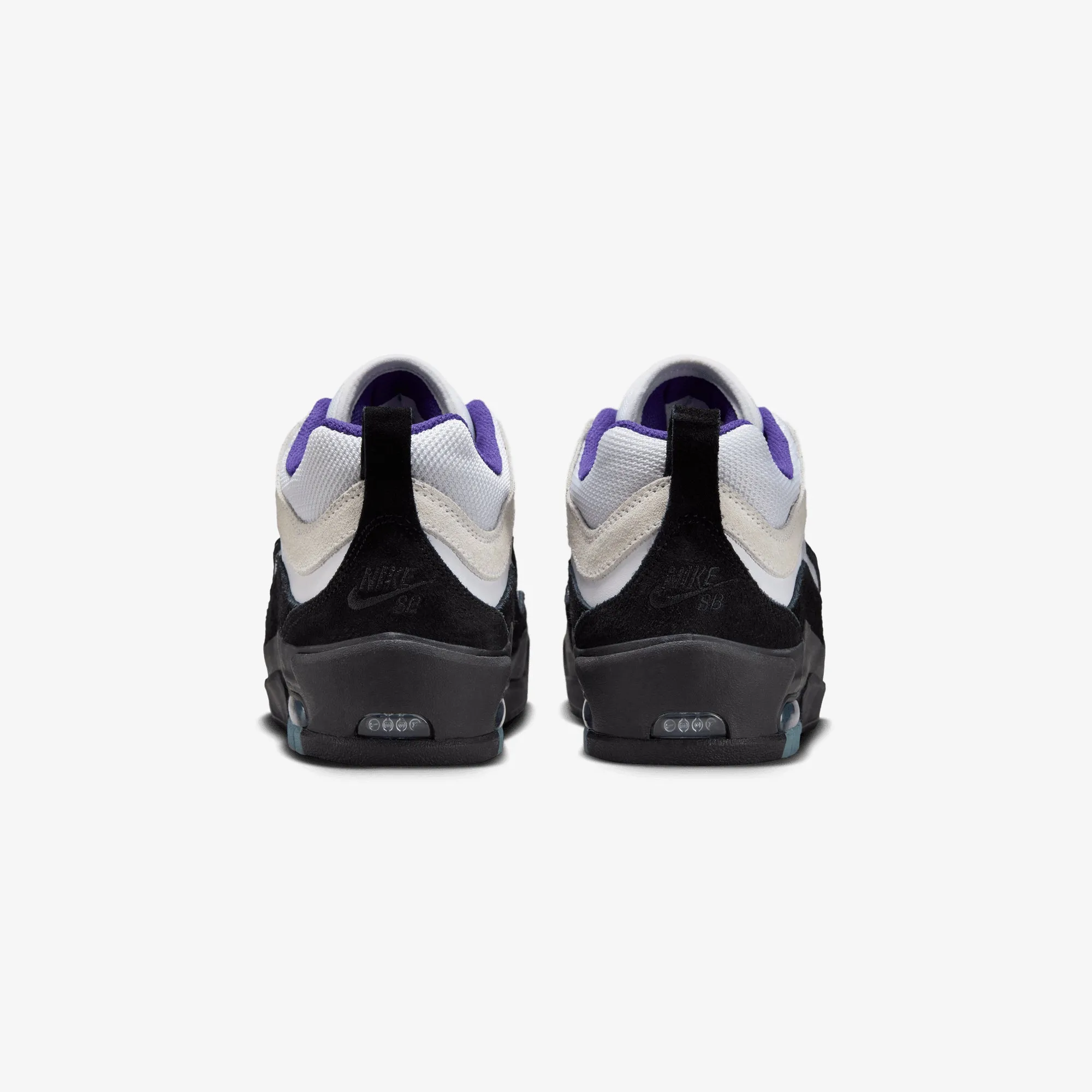 Abrasion Resistant Lining Nike | AIR MAX ISHOD { WHITE/BLACK-COURT PURPLE-BLACK