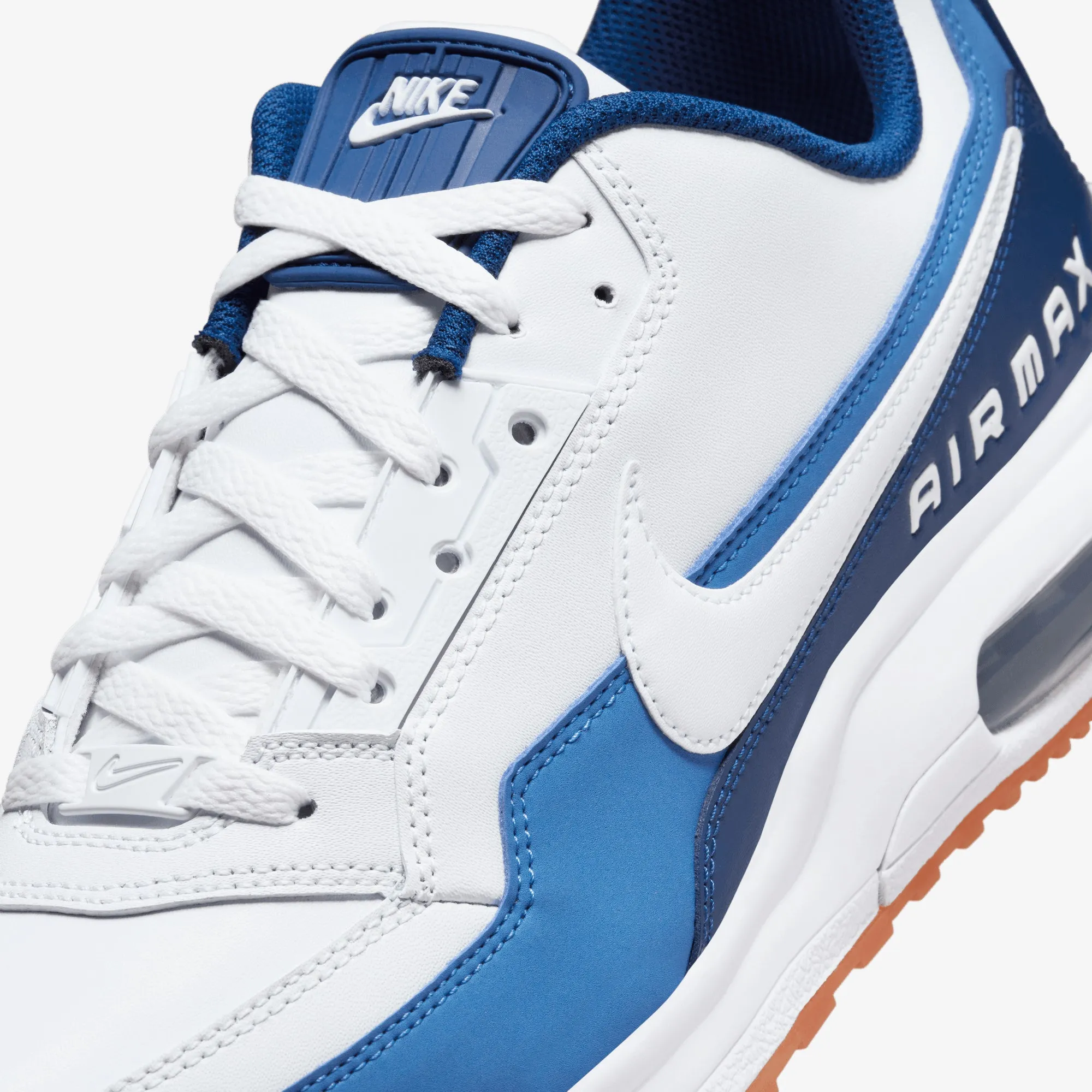 Nike | AIR MAX LTD 3 { WHITE/WHITE-COASTAL BLUE-STAR BLUE Durable Rubber Compound Minimalist Style