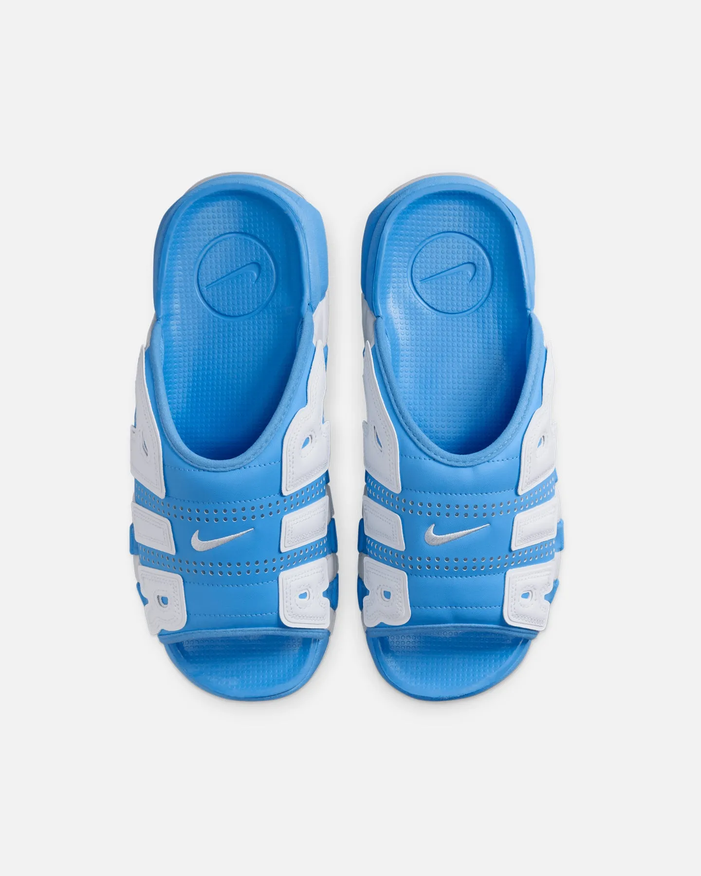 design Slip Resistant All Weather Nike Air More Uptempo Slides University Blue