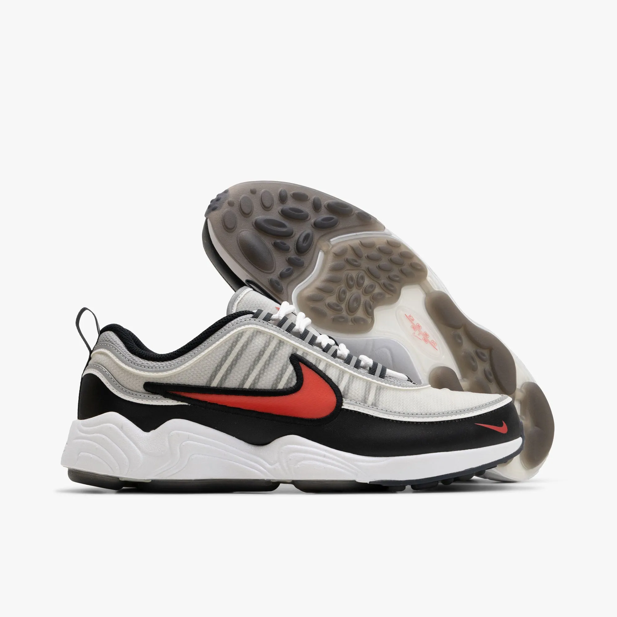 Nike Air Zoom Spiridon Metallic Silver / Sport Red - Black On Trend