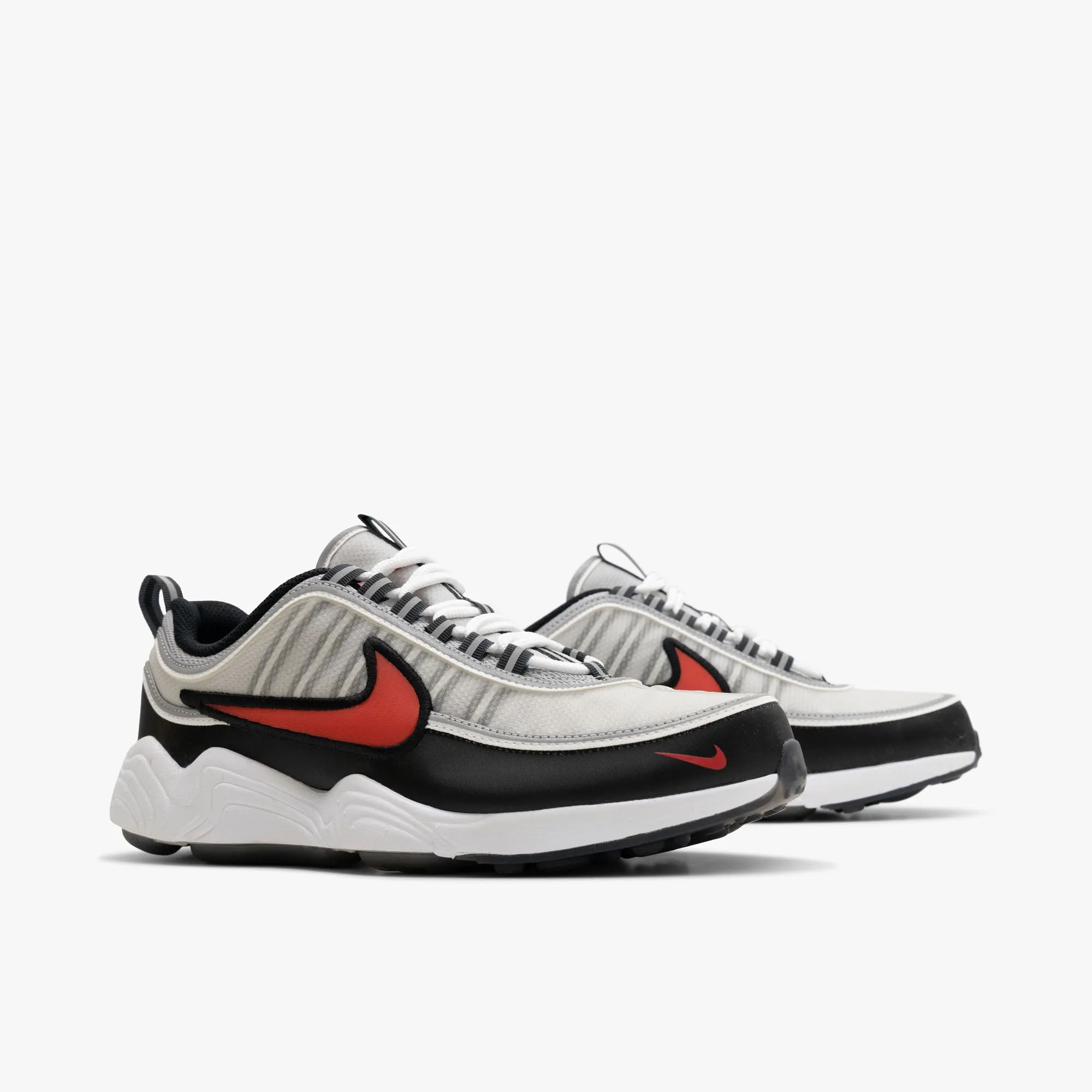 Roll Step Nike Air Zoom Spiridon Metallic Silver / Sport Red - Black