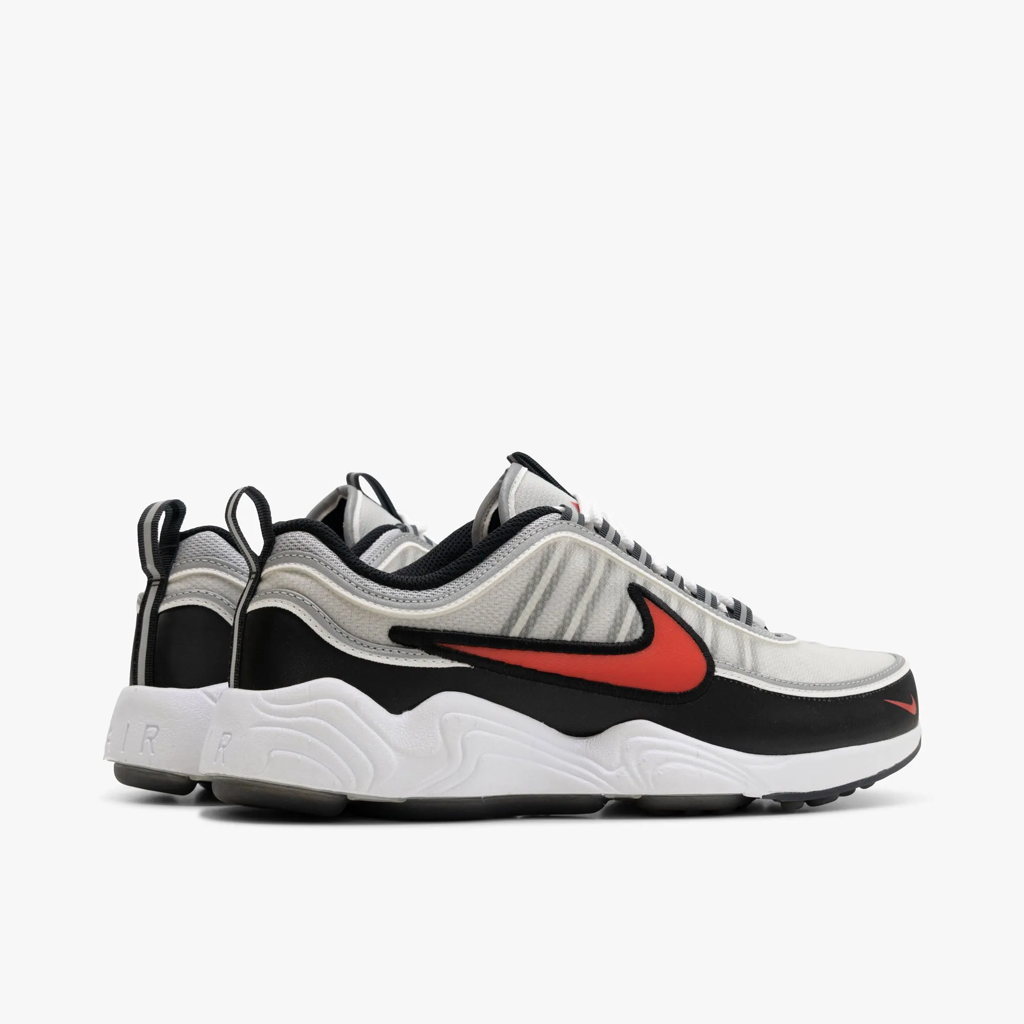 Flat Finish Nike Air Zoom Spiridon Metallic Silver / Sport Red - Black