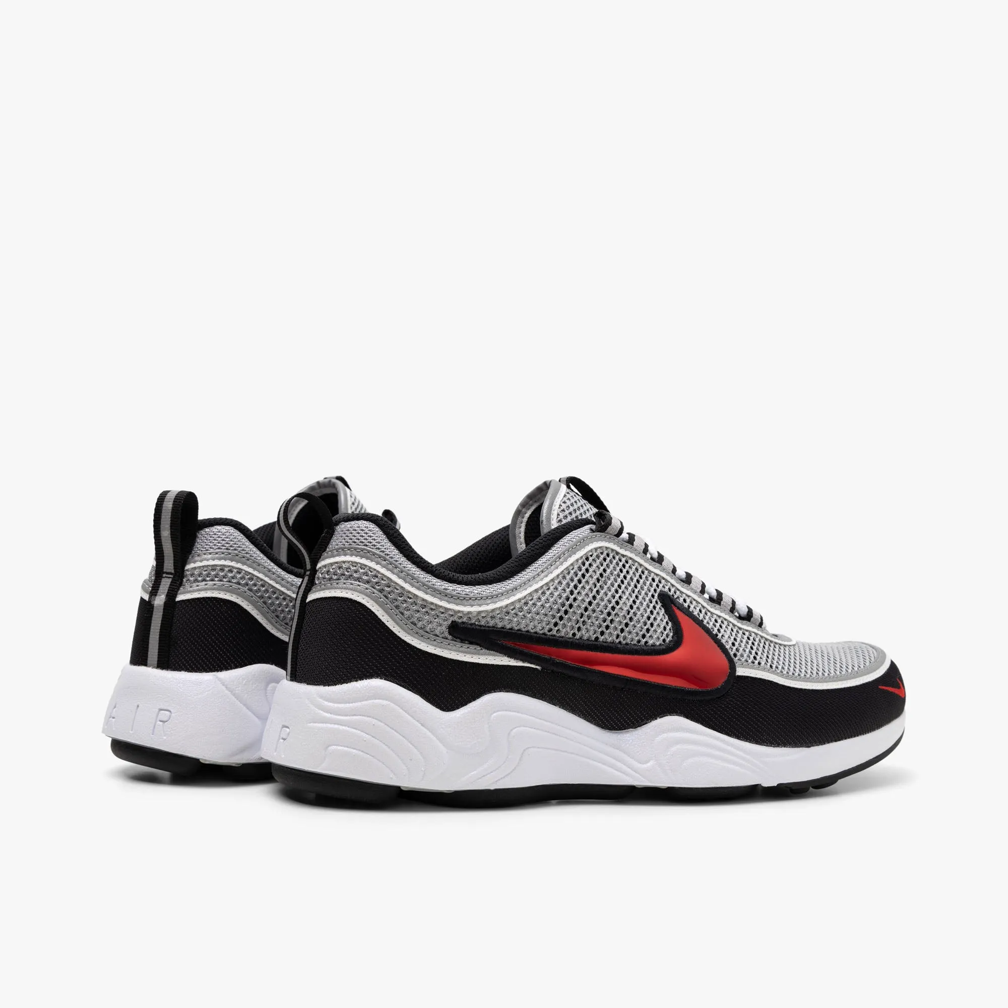 Nike Air Zoom Spiridon SP Metallic Silver / Sport Red Buckle Detail Work Pace