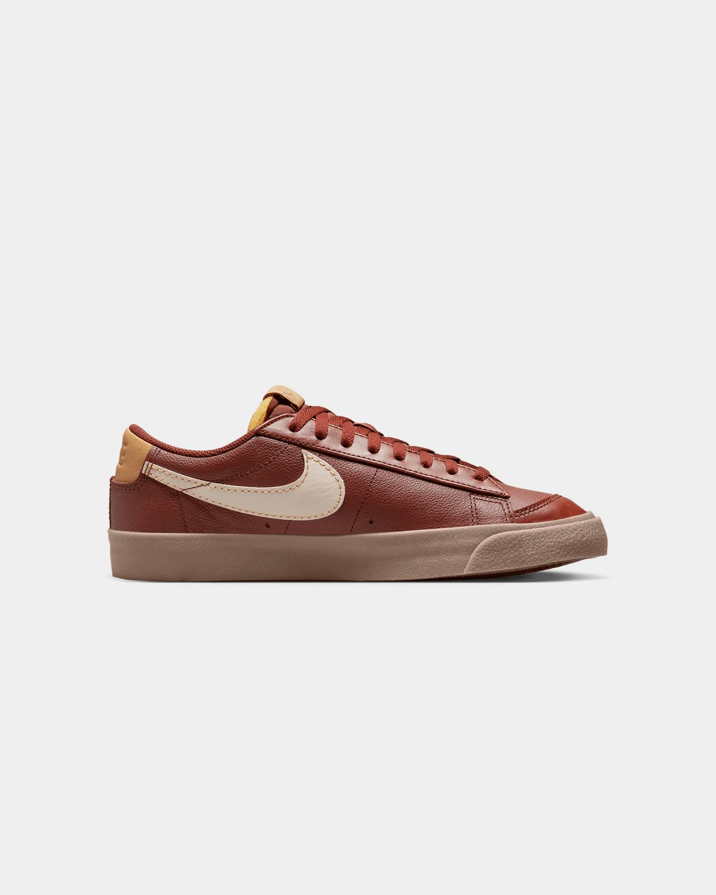 Nike Blazer Low '77 EMB "Inspected By Swoosh" Oxen Brown/Pearl White-Elemental Gold Boho Free Cotton Base