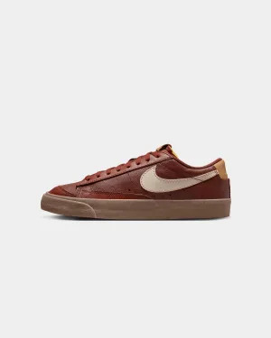 Classic Base Nike Blazer Low '77 EMB "Inspected By Swoosh" Oxen Brown/Pearl White-Elemental Gold