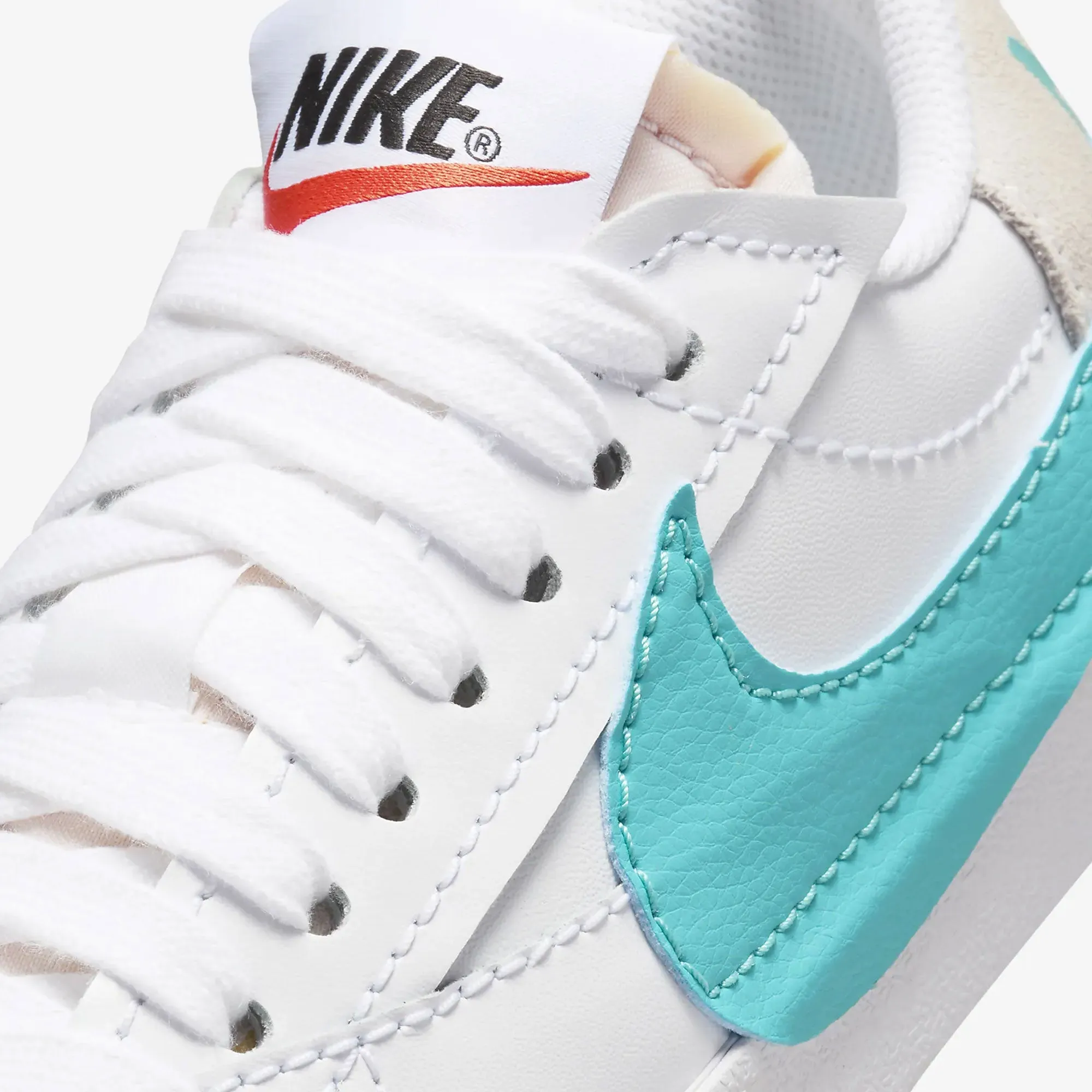 Nike | BLAZER LOW '77 JUMBO { WHITE/DUSTY CACTUS-SUMMIT WHITE Hiking Path Soft Arch