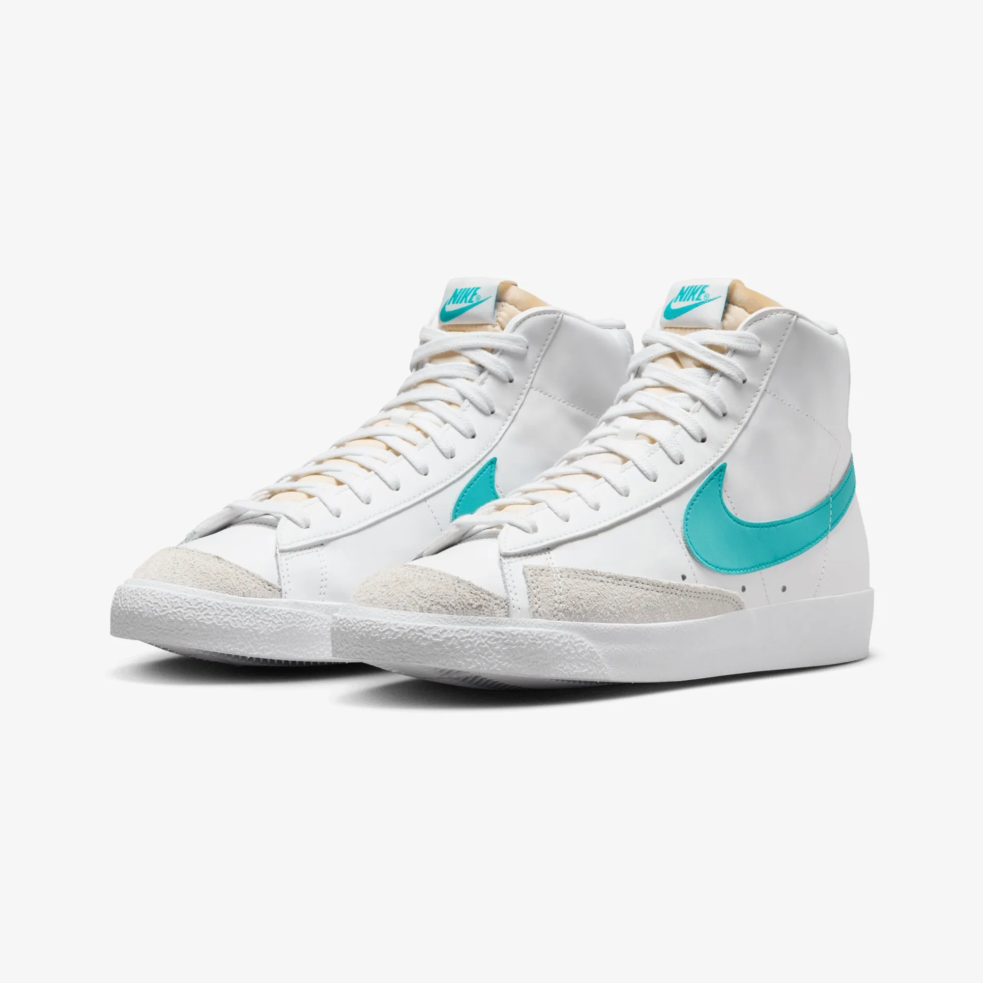 sports shoes HyperDurable Outsole Compound NIKE | BLAZER MID '77 VINTAGE { SUMMIT WHITE/DUSTY CACTUS-WHITE