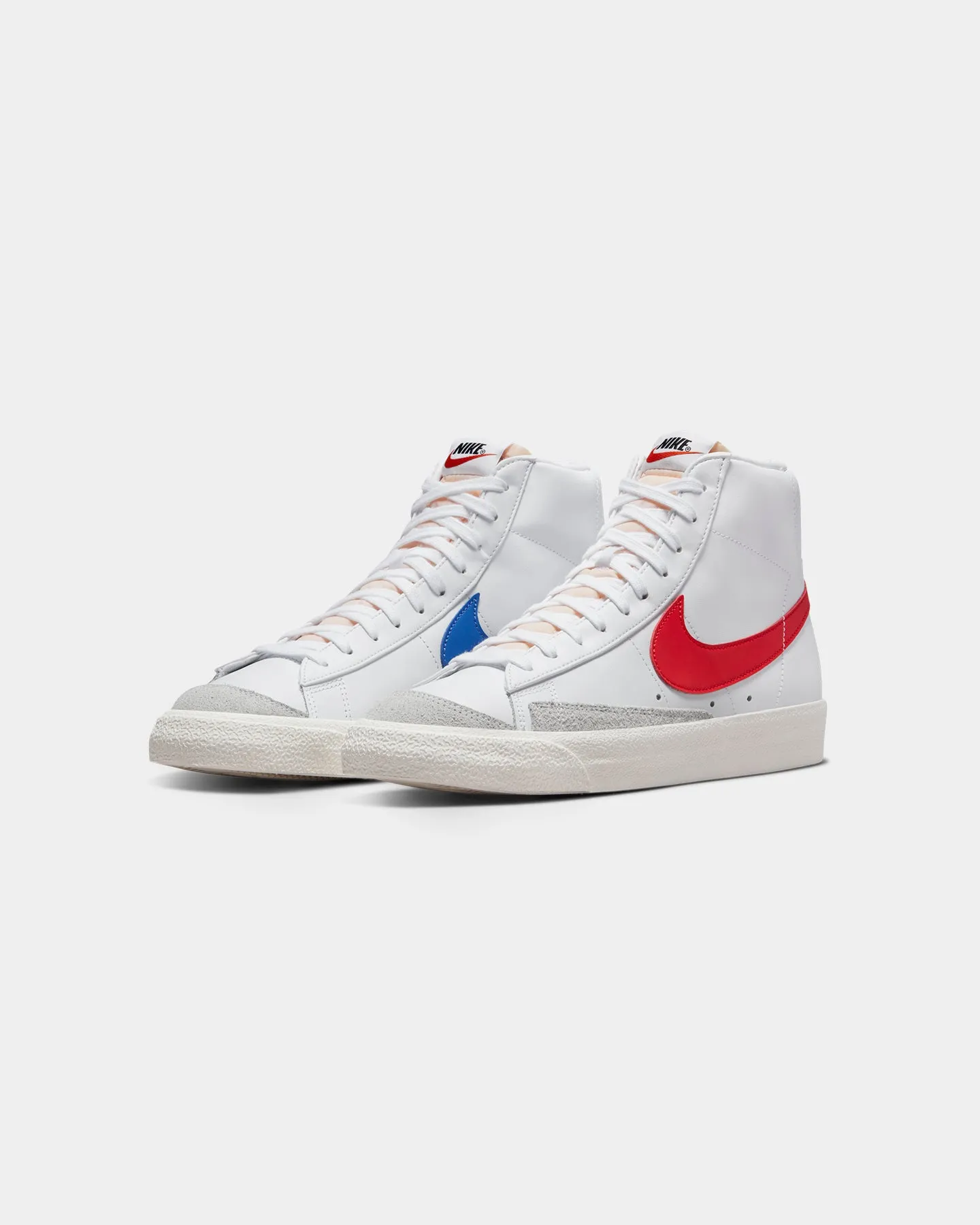 Nike Blazer Mid '77 Vintage White/Habanero Red/Medium Blue/Sail Elastic laces