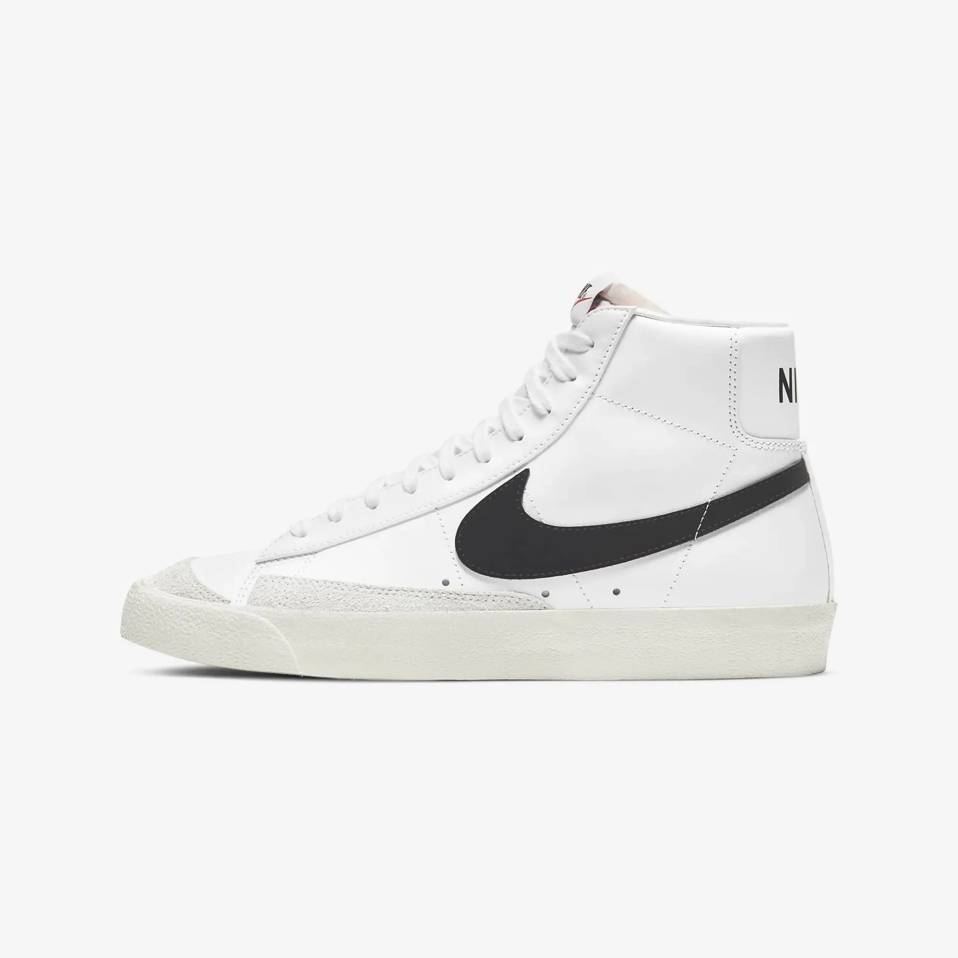 Heat Sealed Overlays Nike | BLAZER MID'77 VINTAGE { BLACK/WHITE