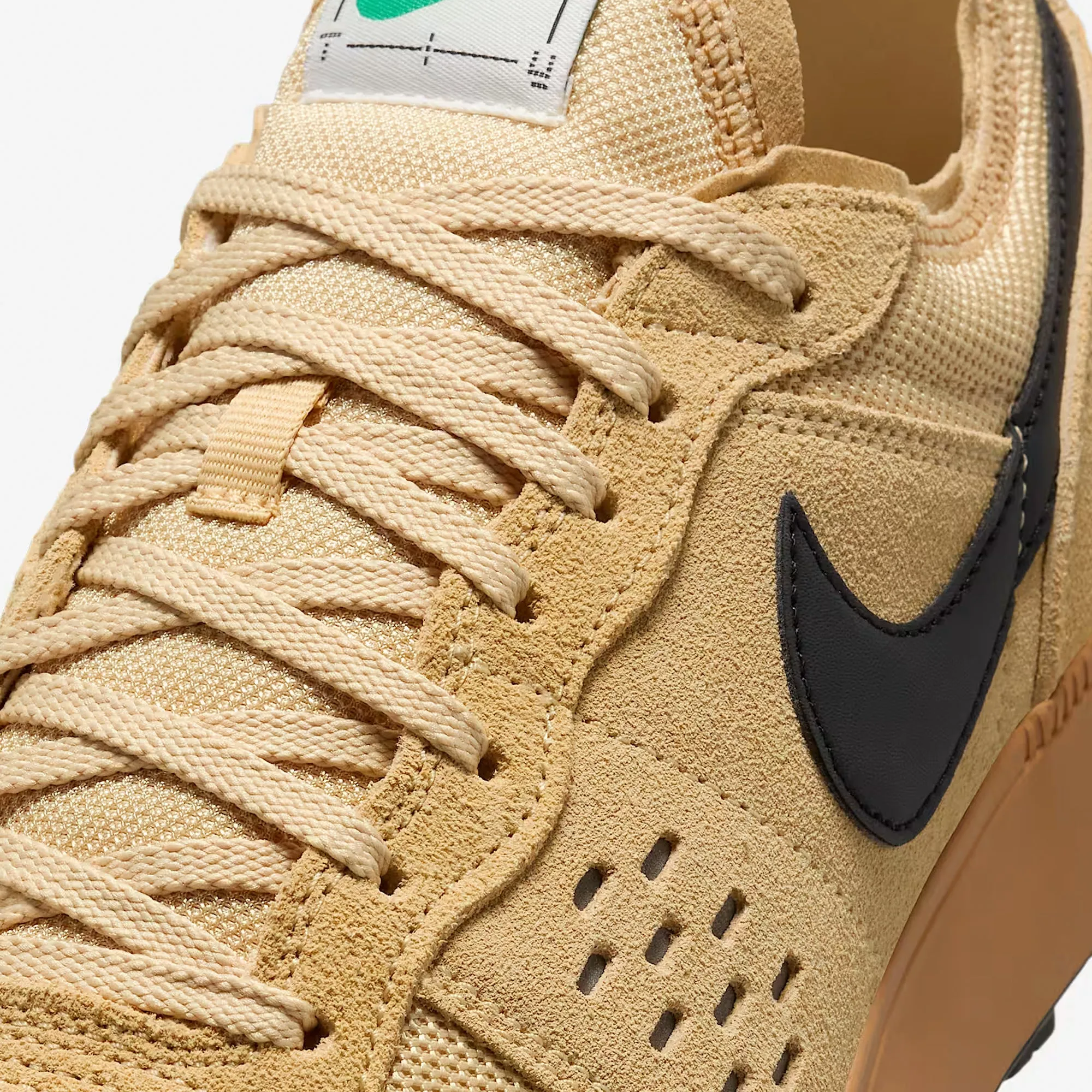 Nike | C1TY "BROWNSTONE" { FLAX/BLACK-SESAME-STADIUM GREEN Anti   Odor Suede