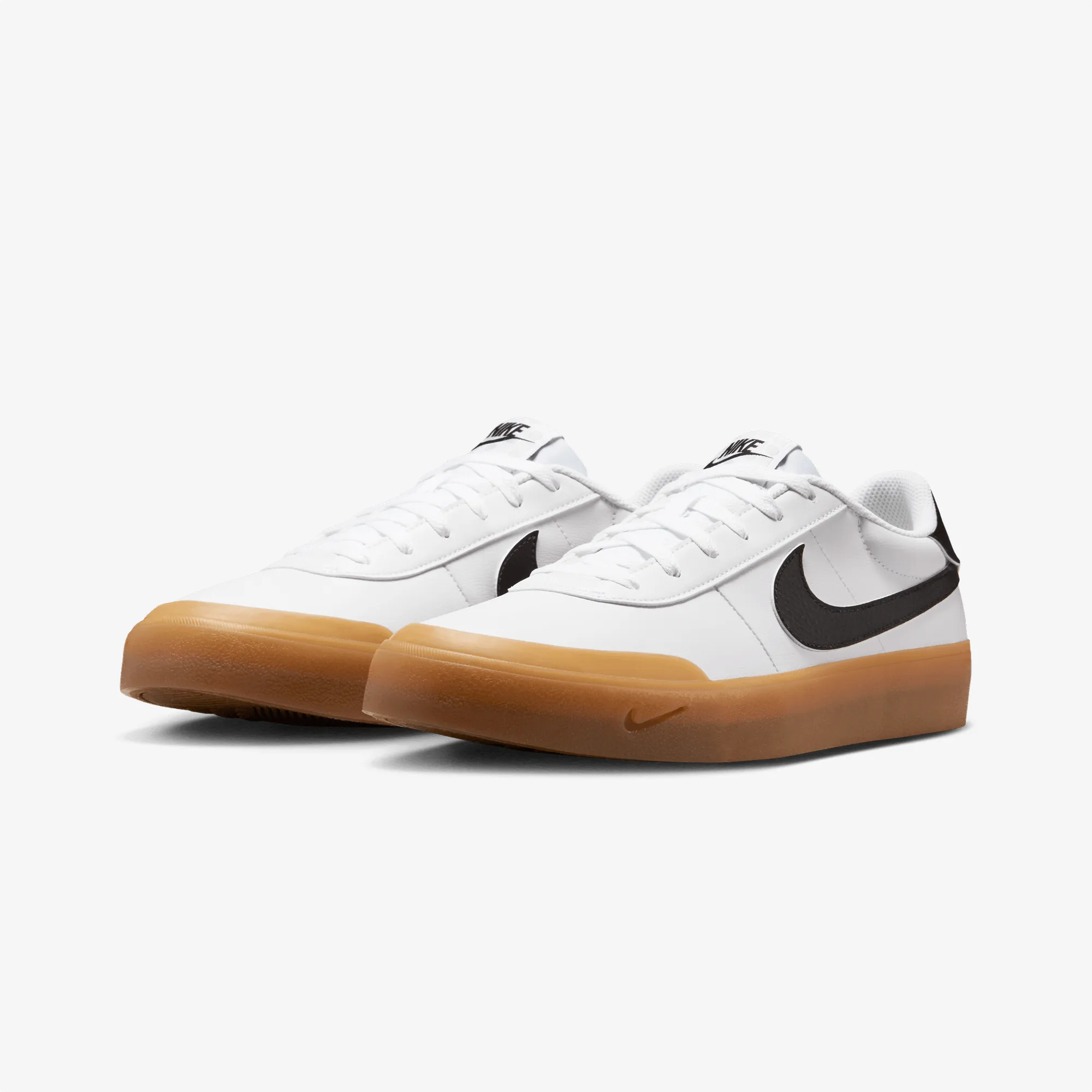 Nike | COURT SHOT { WHITE/BLACK-GUM LIGHT BROWN Sneaker Design Hexagonal Grip Tread