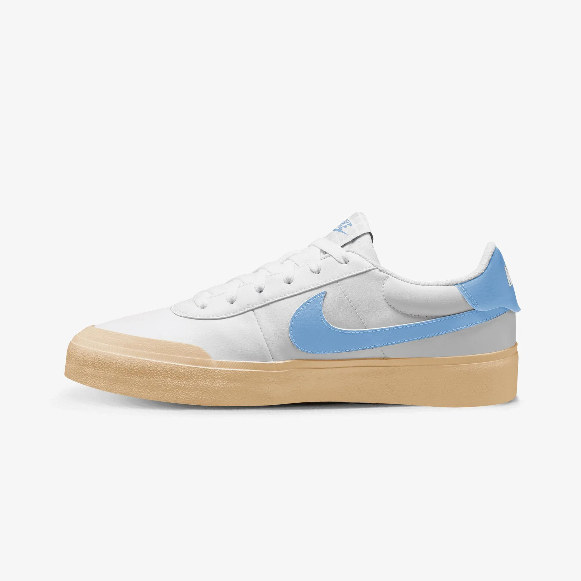 Reinforced Quarter Nike | COURT SHOT { WHITE/PSYCHIC BLUE-GUM YELLOW