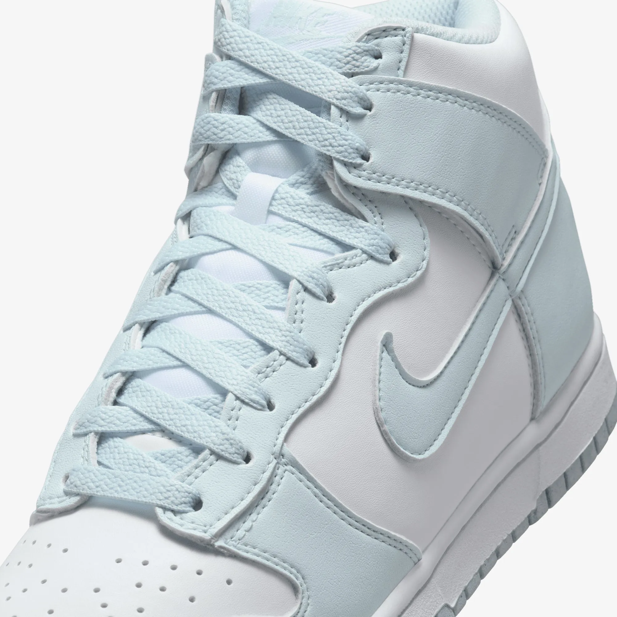 NIKE | DUNK HIGH NEXT NATURE { WHITE/GLACIER BLUE-WHITE Recycled Material Mid Foot
