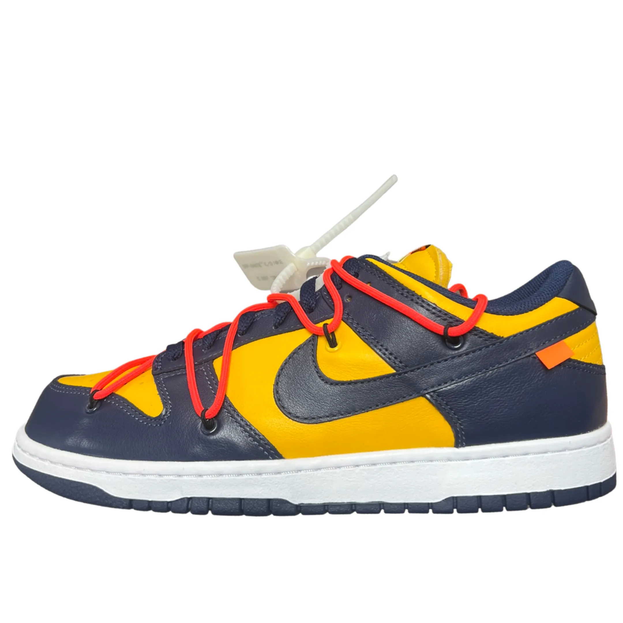Nike Dunk Low Off-White University Gold Michigan Hydrophobic Upper