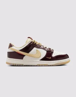 Nike Dunk Low "Sail/Team Gold/Burgundy Crush" Lockdown Fit Technology Adjustable Straps