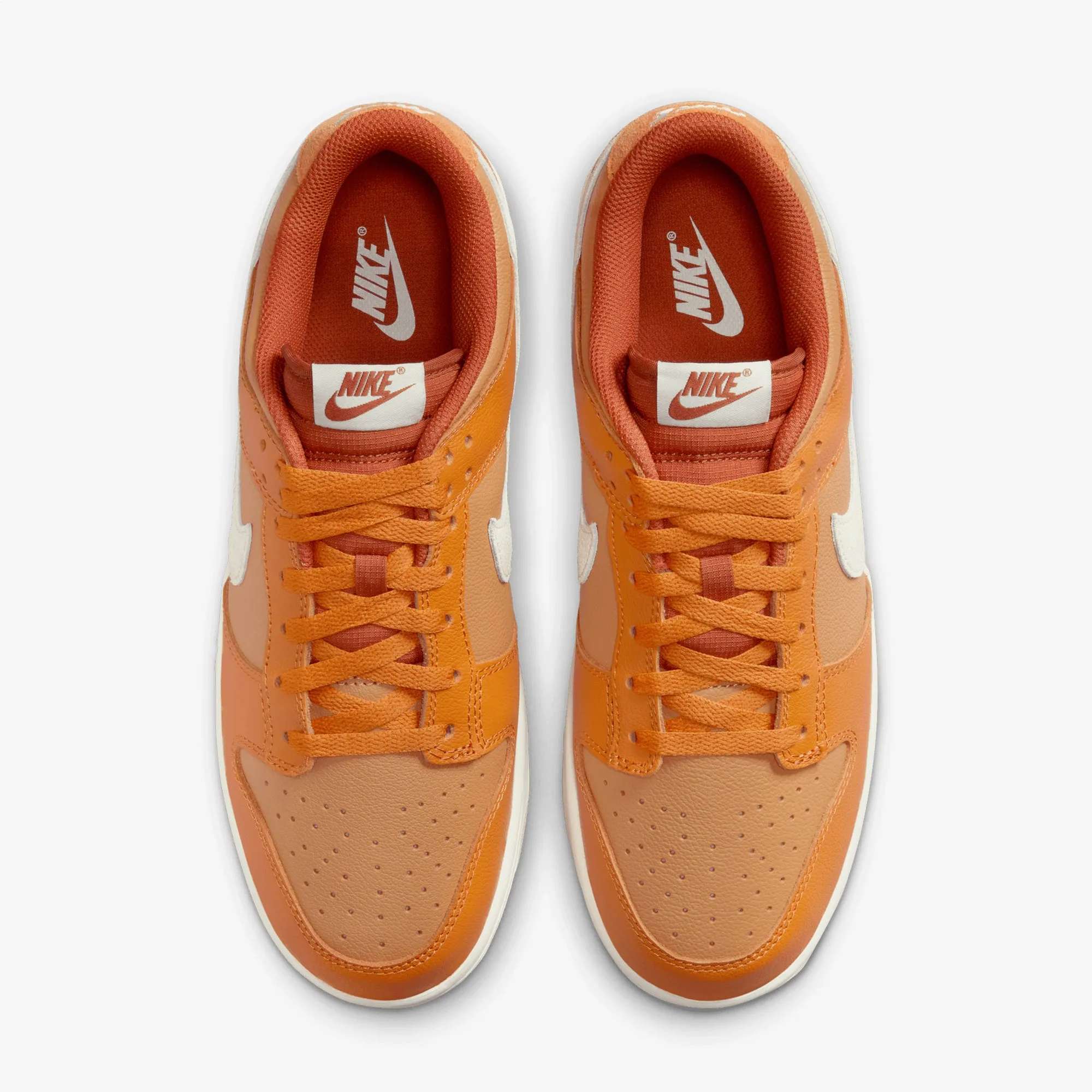 Premium Leather NIKE | DUNK LOW RETRO { MONARCH/LT OREWOOD BRN-FLAX-DARK RUSSET