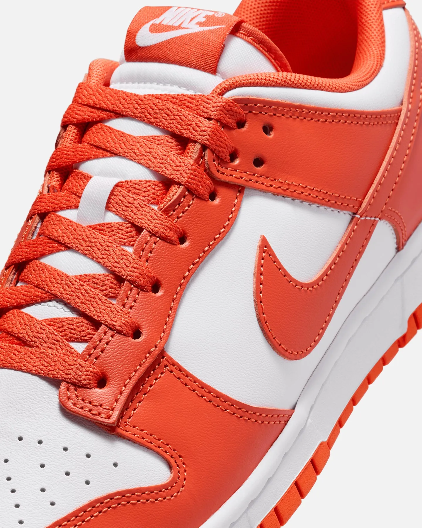 Nike Dunk Low Retro "Syracuse" White/Cosmic Clay Rush Hour Padded Tongue