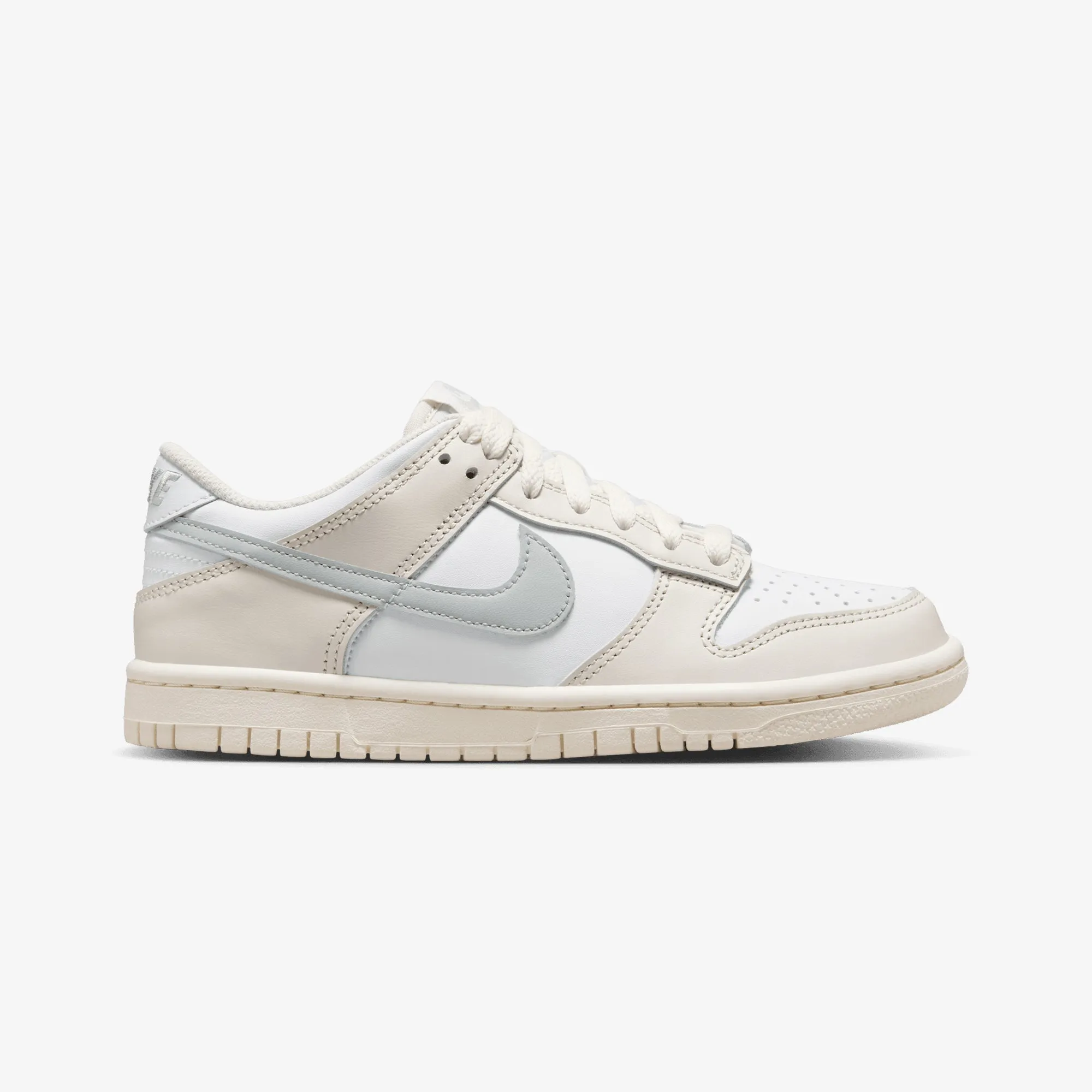 All Surface Traction Unique Style Nike | DUNK LOW { WHITE/LIGHT SILVER-PHANTOM
