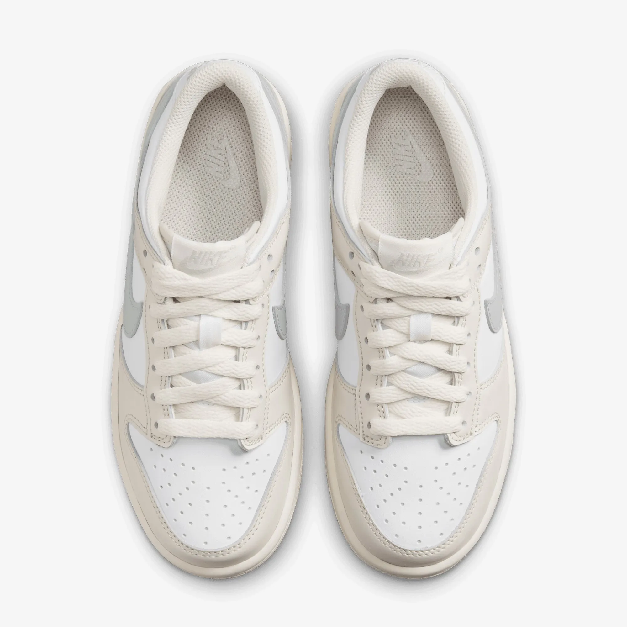 Nike | DUNK LOW { WHITE/LIGHT SILVER-PHANTOM Comfortable Design