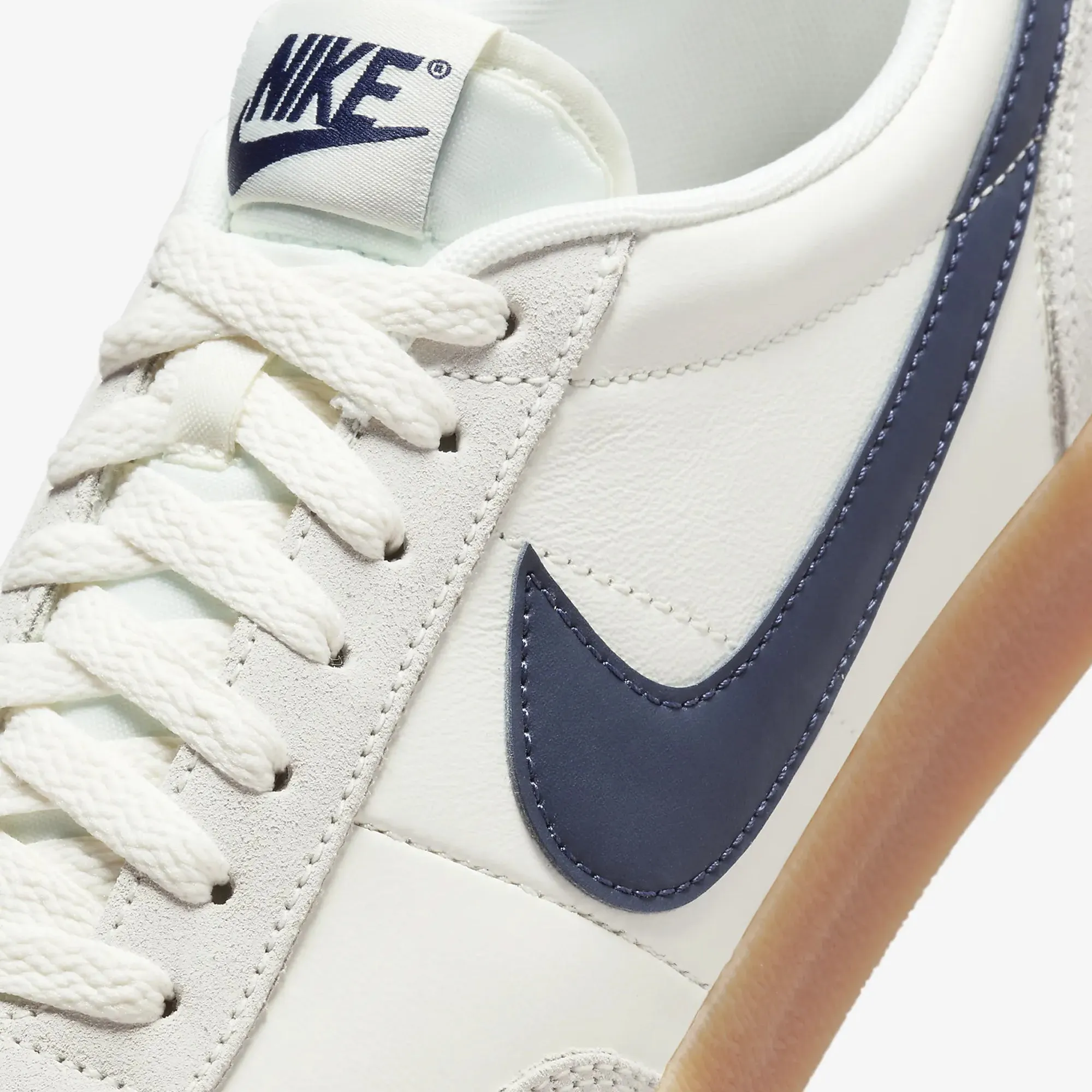 Easy Packing Stretch Lace System Nike | KILLSHOT 2 LEATHER  { SAIL/MIDNIGHT NAVY-GUM YELLOW