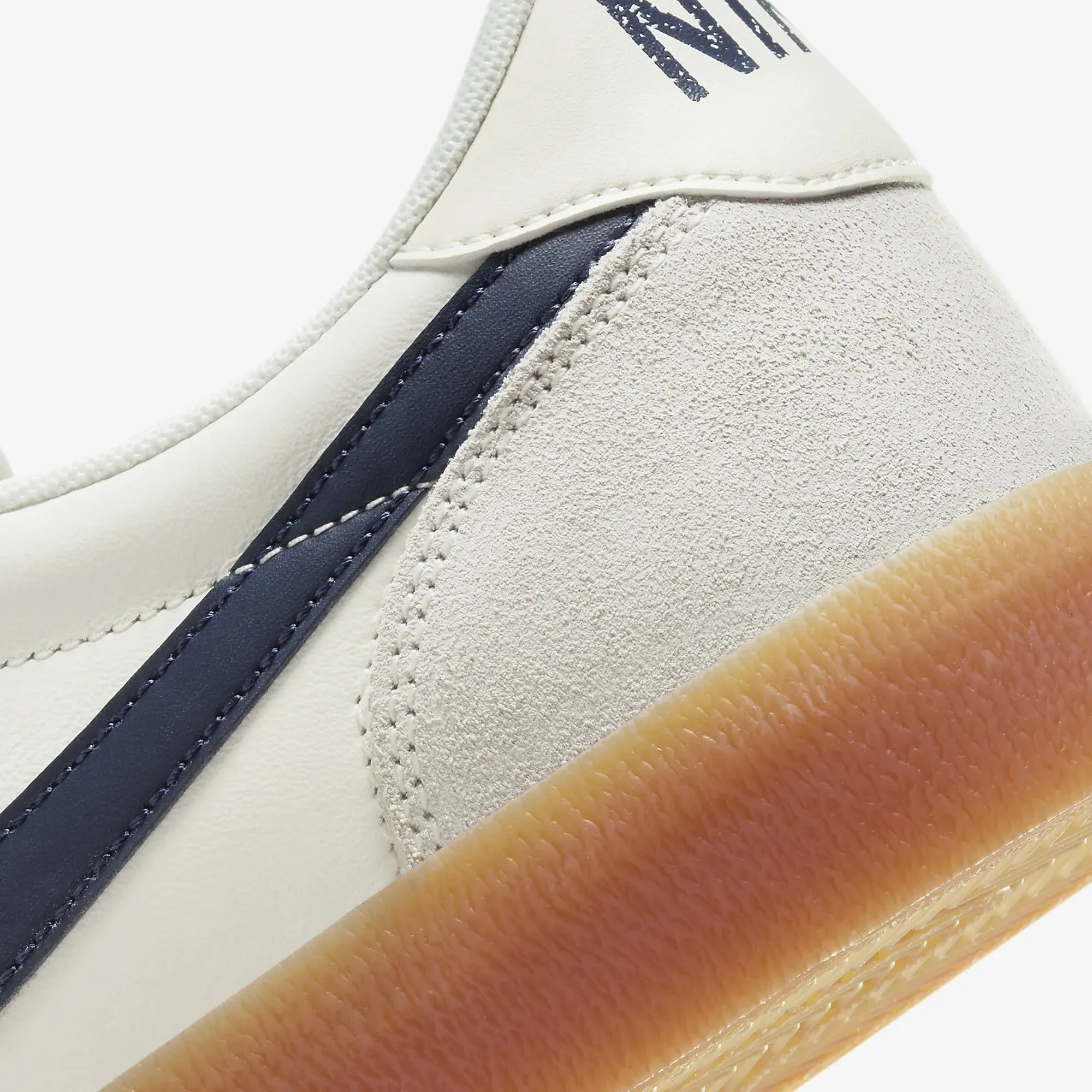 Lean Profile Nike | KILLSHOT 2 LEATHER  { SAIL/MIDNIGHT NAVY-GUM YELLOW