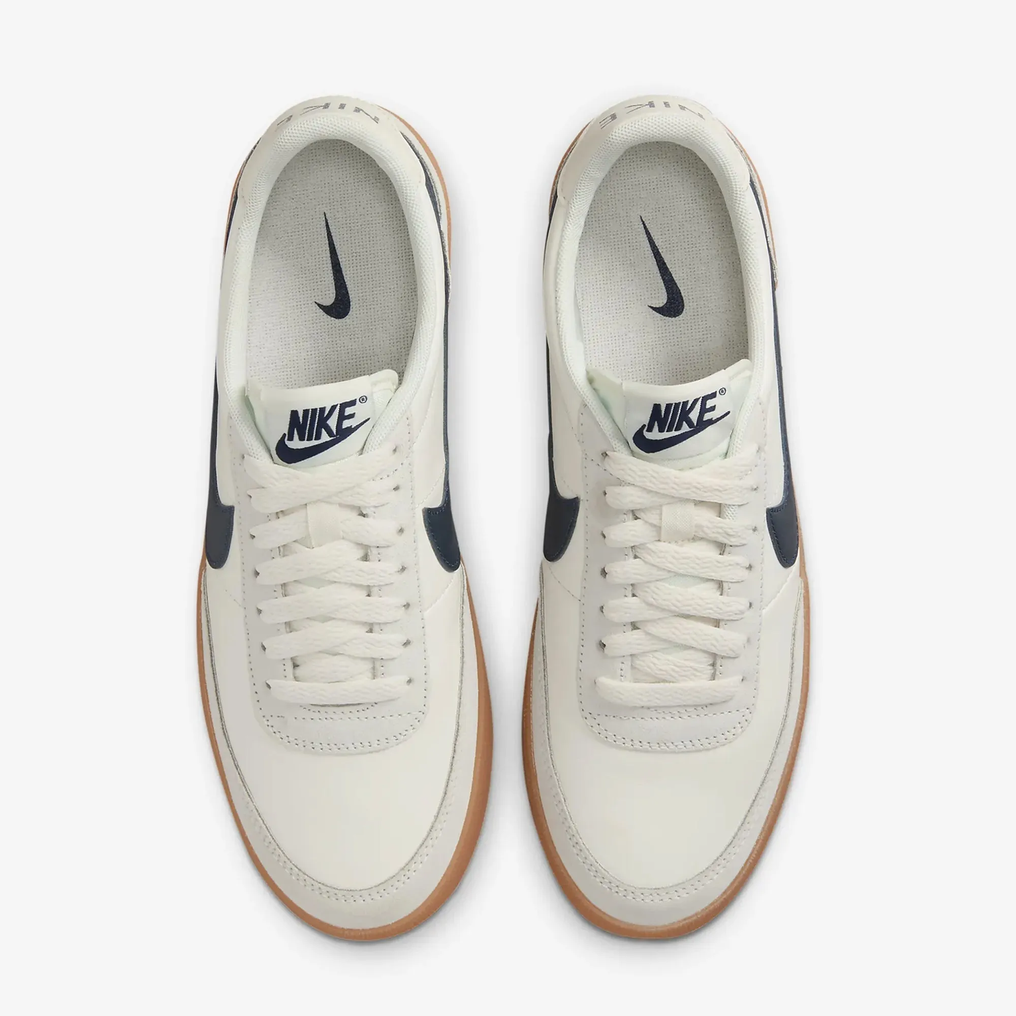NIKE | KILLSHOT 2 { SAIL/MIDNIGHT NAVY-GUM YELLOW Thermoplastic Polyurethane Plate Durable Stitching