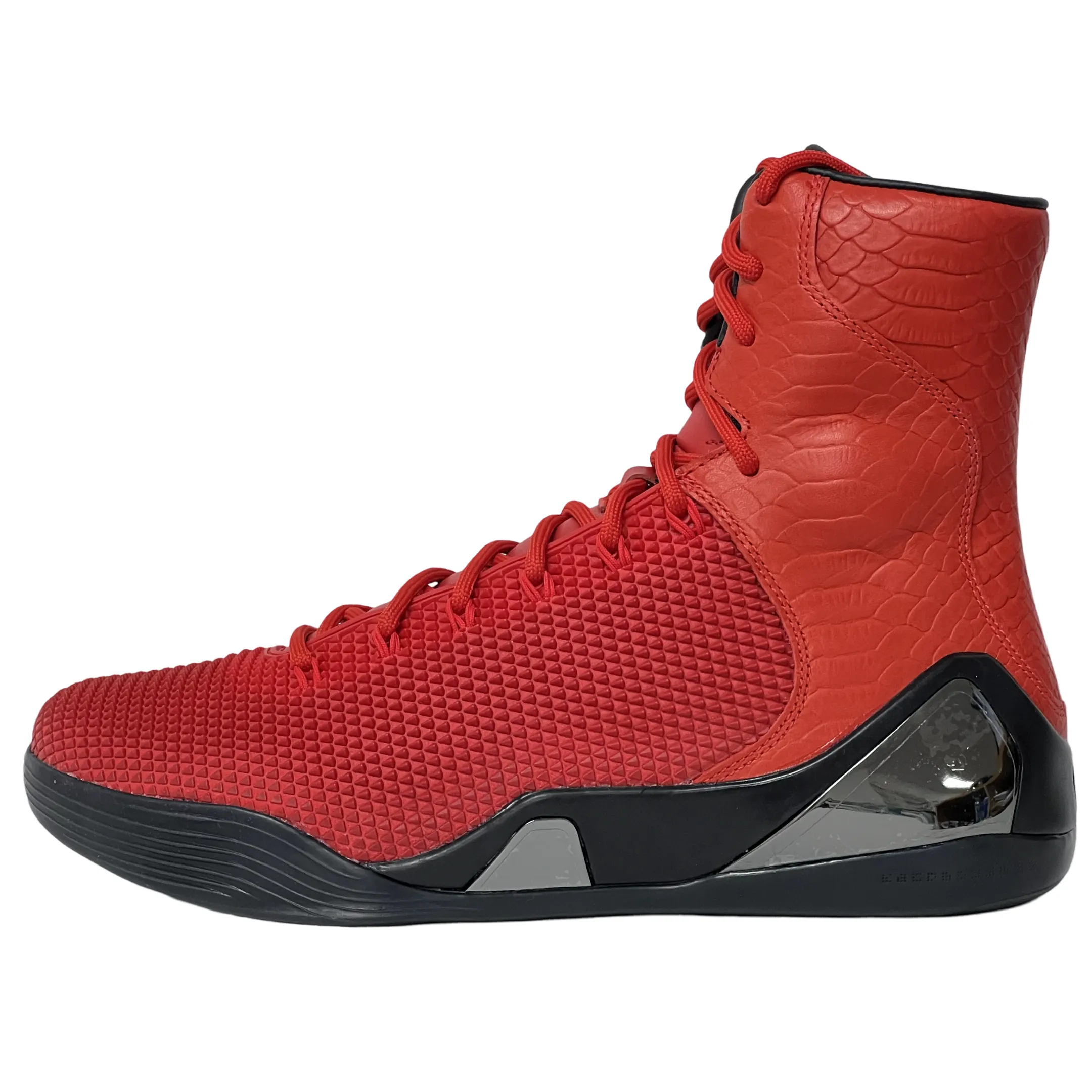 Nike Kobe 9 High KRM EXT Red Mamba Snakeskin Durable Rubber Outsole Minimalist Ride