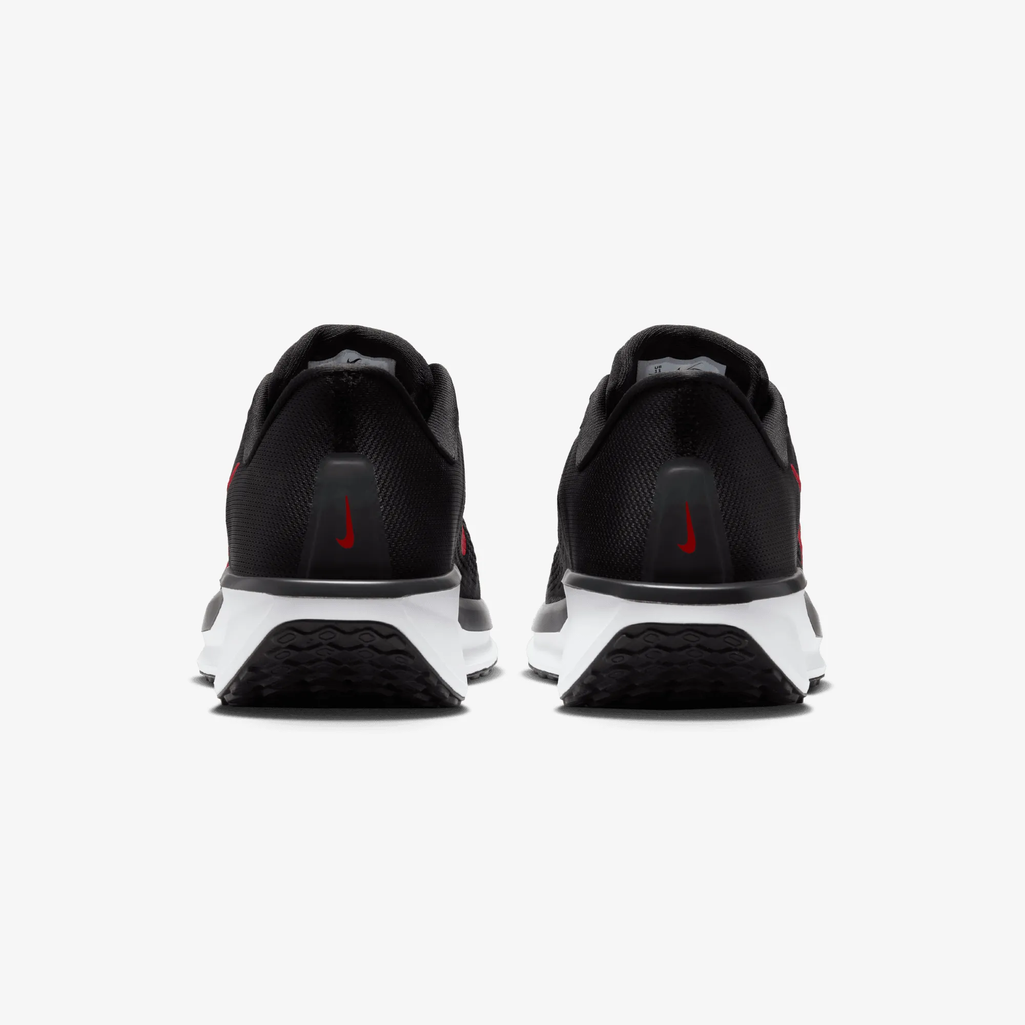 Nike | QUEST 6 { BLACK/UNIVERSITY RED-WHITE Cushioned Heel Counter Collared Ankle