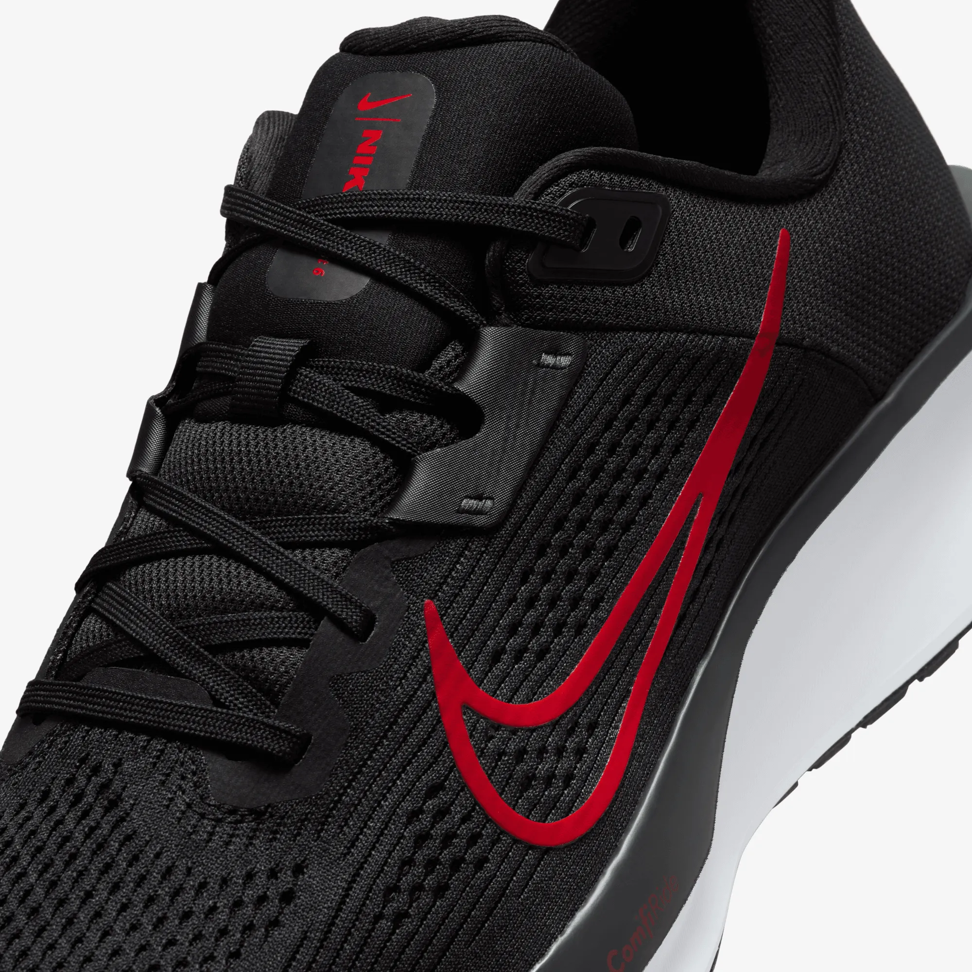 Nike | QUEST 6 { BLACK/UNIVERSITY RED-WHITE MemoryFoam