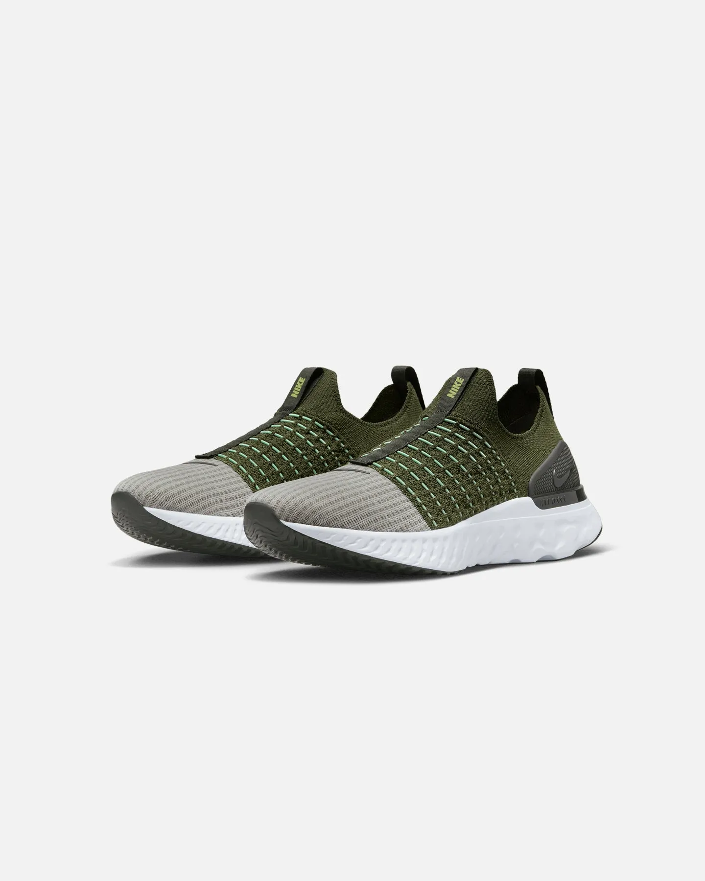 Nike React Phantom Run FlyKnit 2 Rough Green/Yellow Responsive Cushion Fitness Lovers High Arch