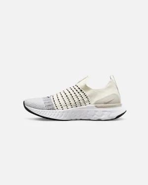Nike React Phantom Run FlyKnit 2 Sail/Black Durable Build Airport Travel Mom Safe