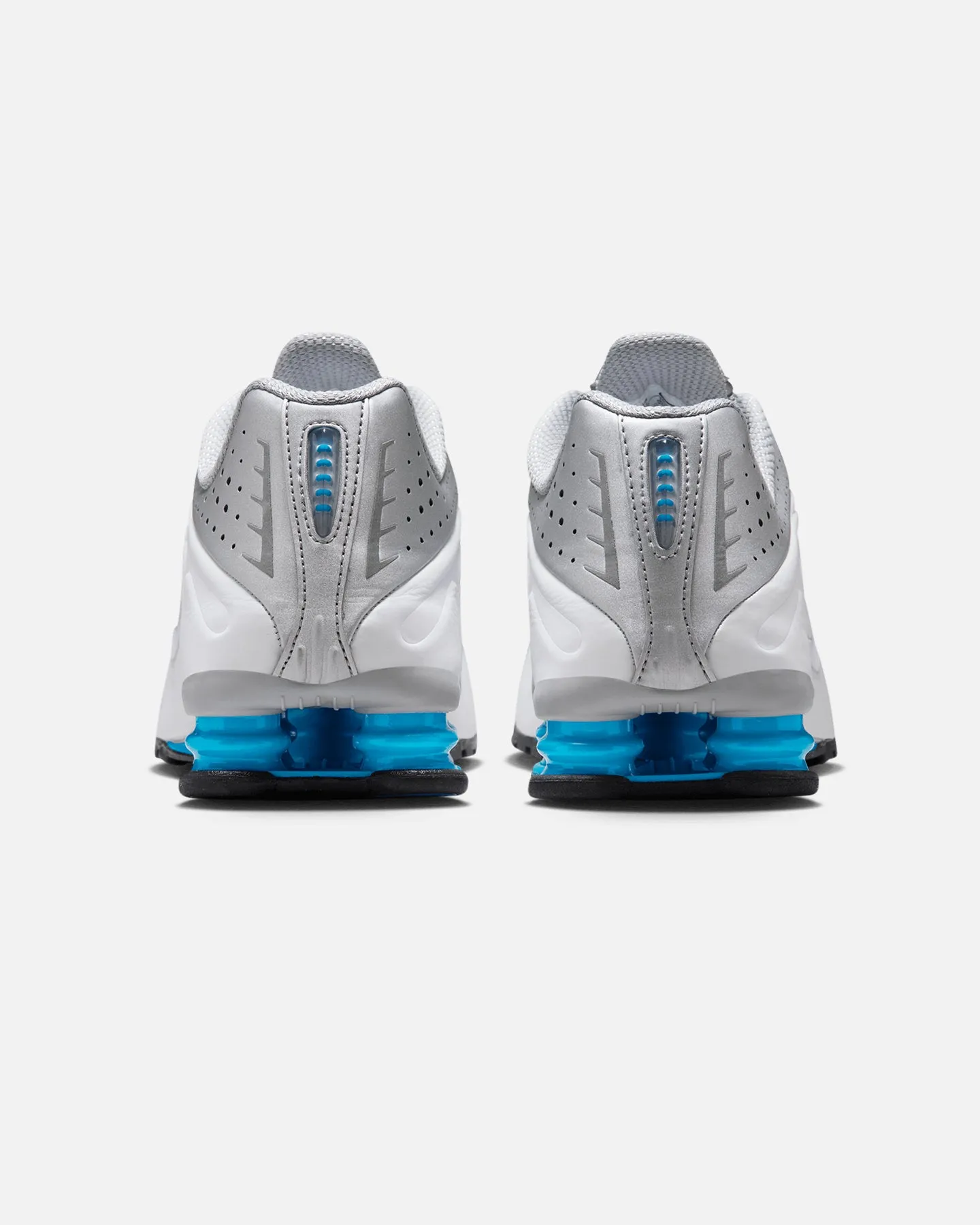 Nike Shox R4 Metallic Silver/Blue Cycling Stability Zone