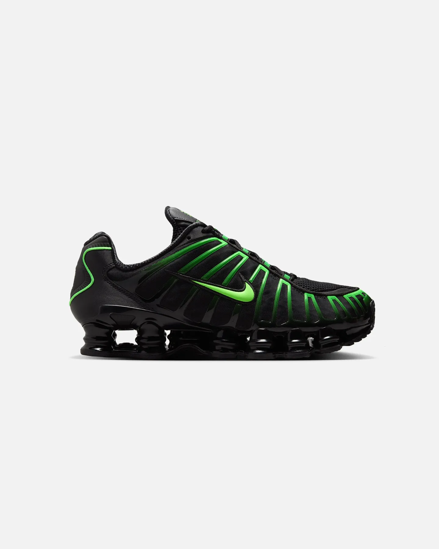 Vulcanized Sole Tech Layered Midsole Construction Nike Shox TL Black/Green