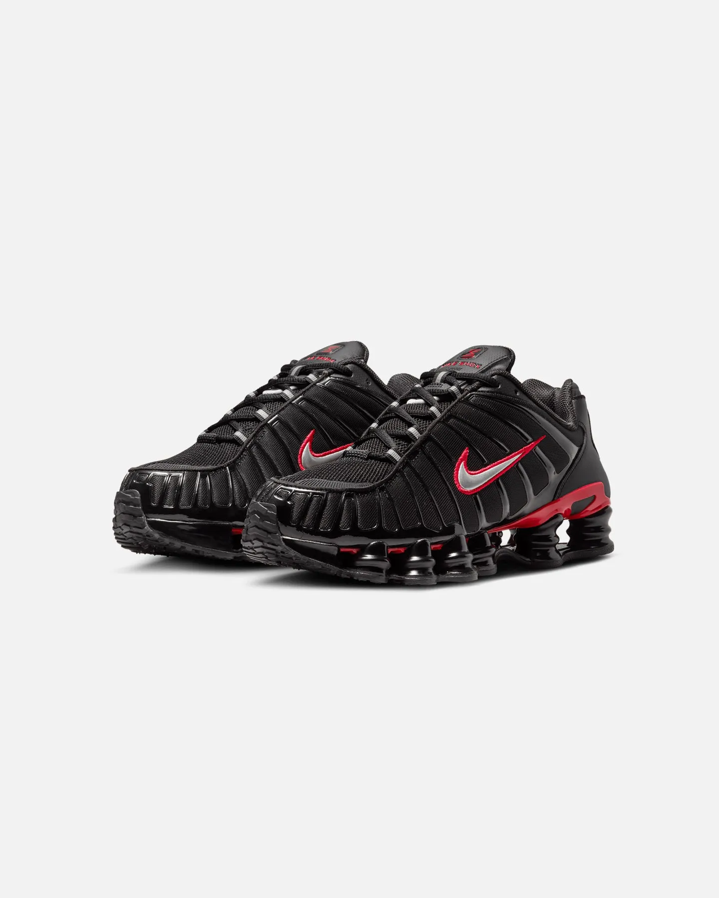Dual Tone Mesh Upper Nike Shox TL "Black Red" Black/Metallic Silver
