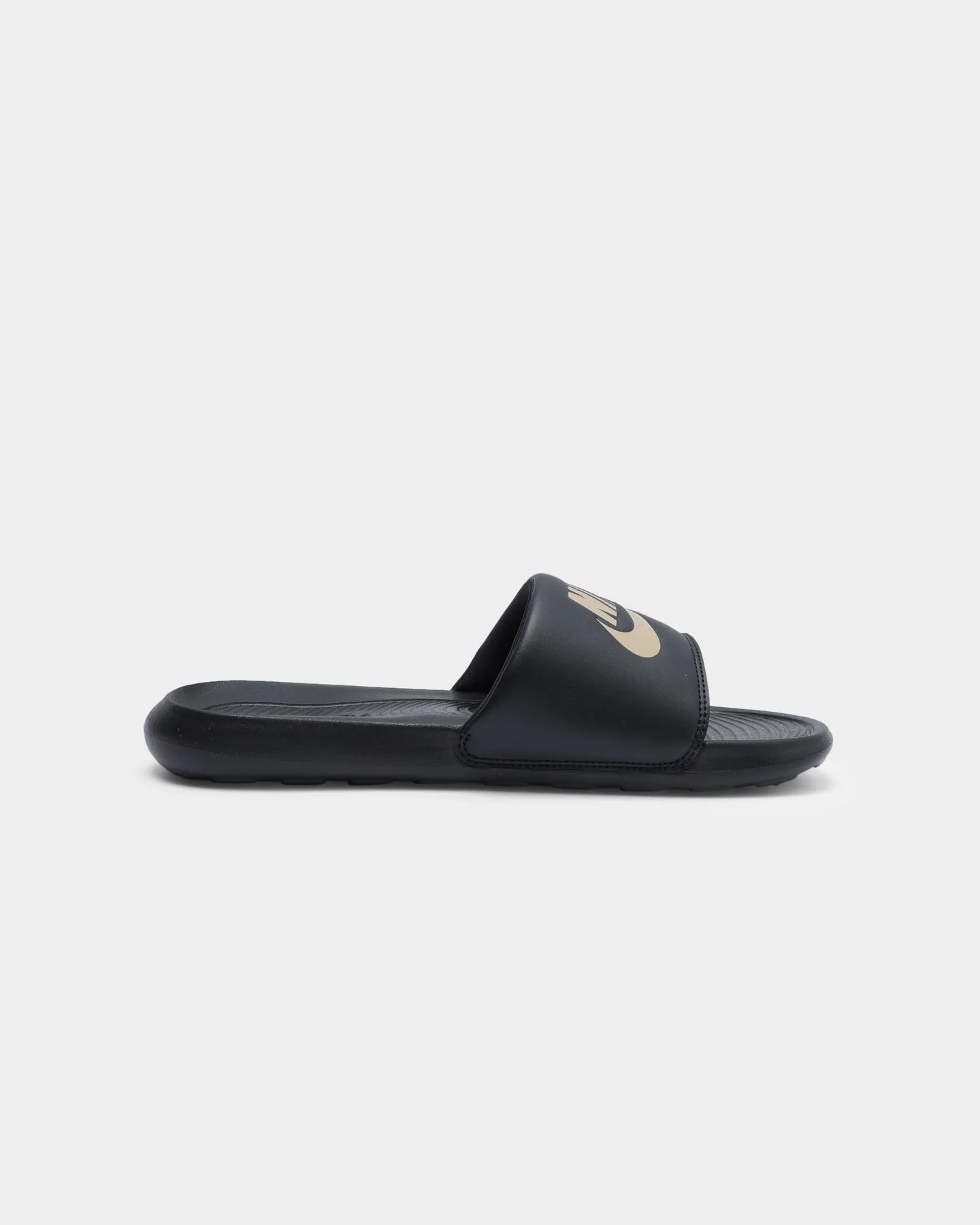 synthetic leather Nike Victori One Slide Black/Metallic Gold